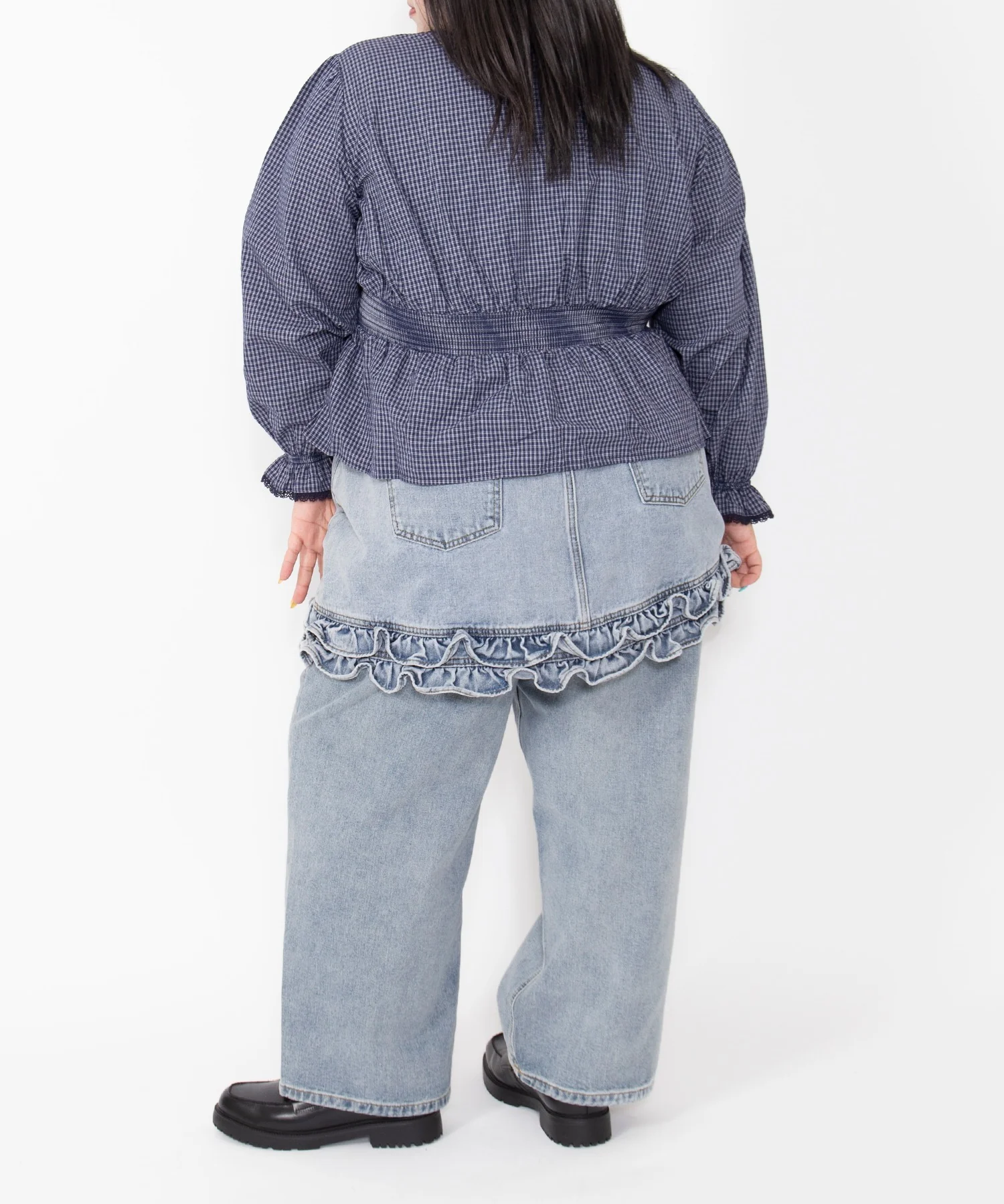チェック柄パフスリーブブラウス - Image 19