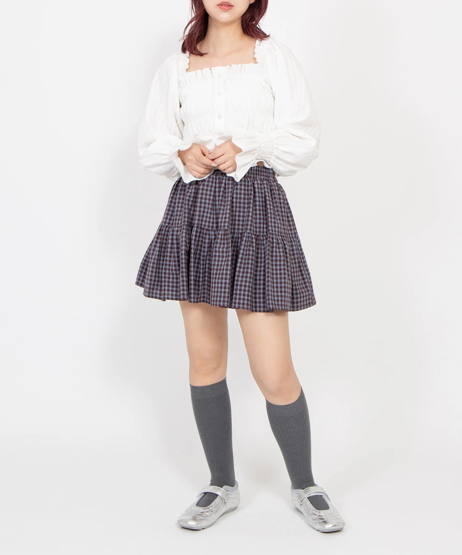 2wayギンガムチェックブラウス - Image 15