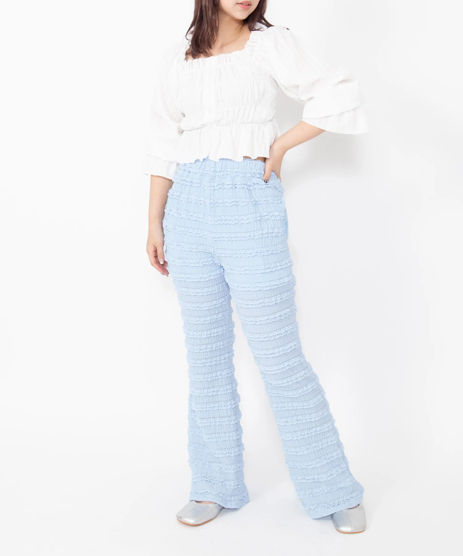 2wayギンガムチェックブラウス - Image 9
