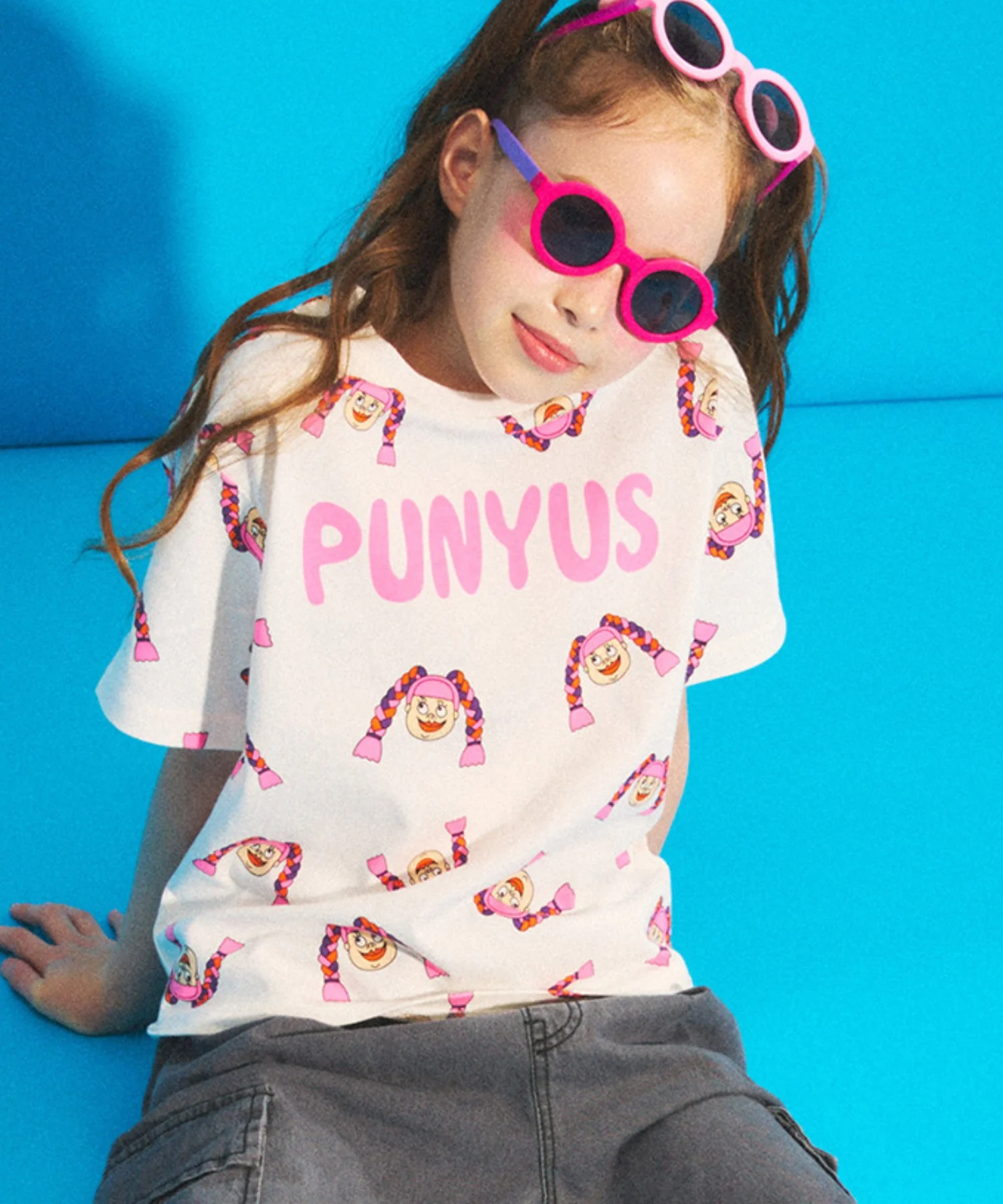キッズサイズフード総柄Tシャツ - Image 2