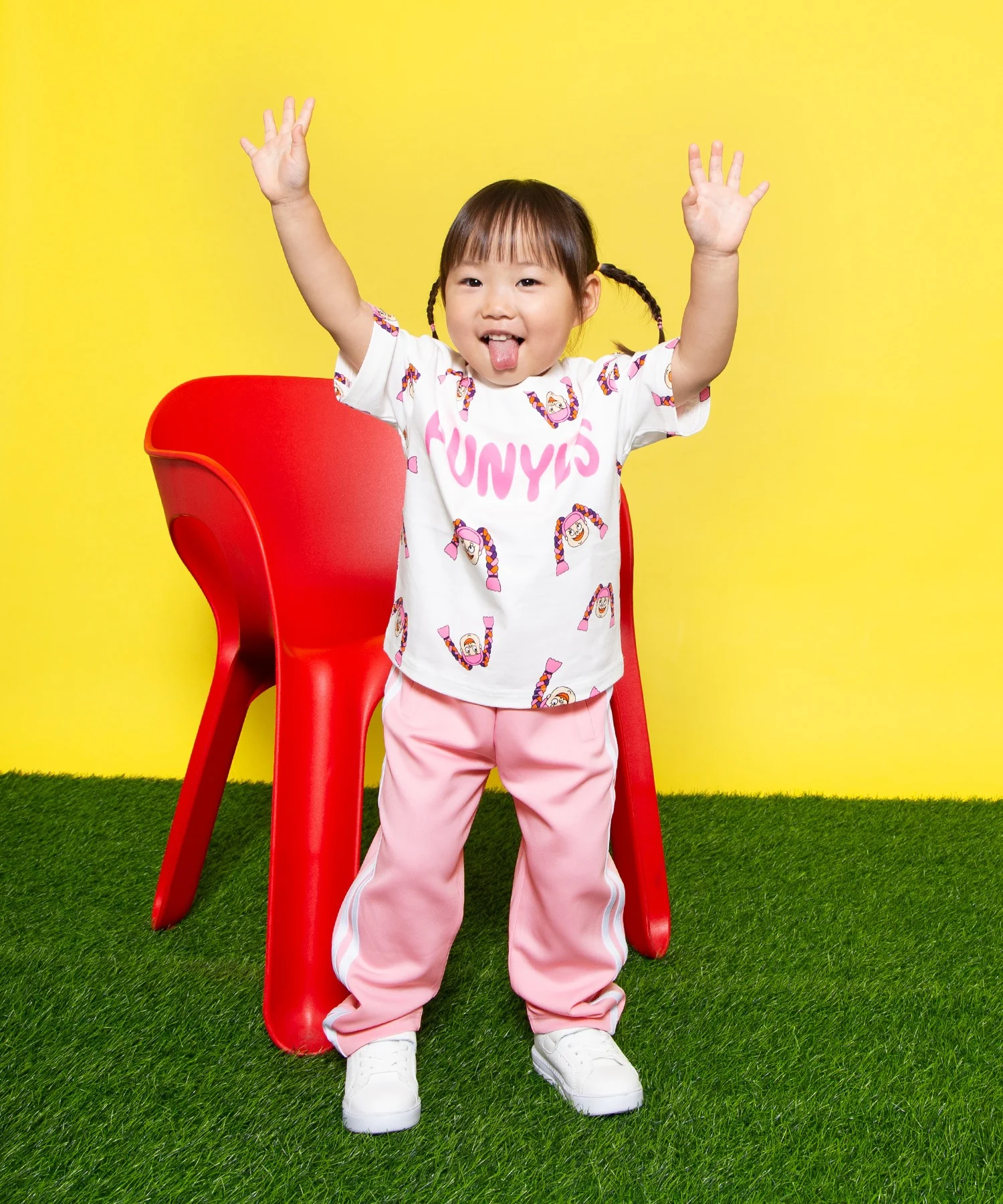 キッズサイズフード総柄Tシャツ - Image 42
