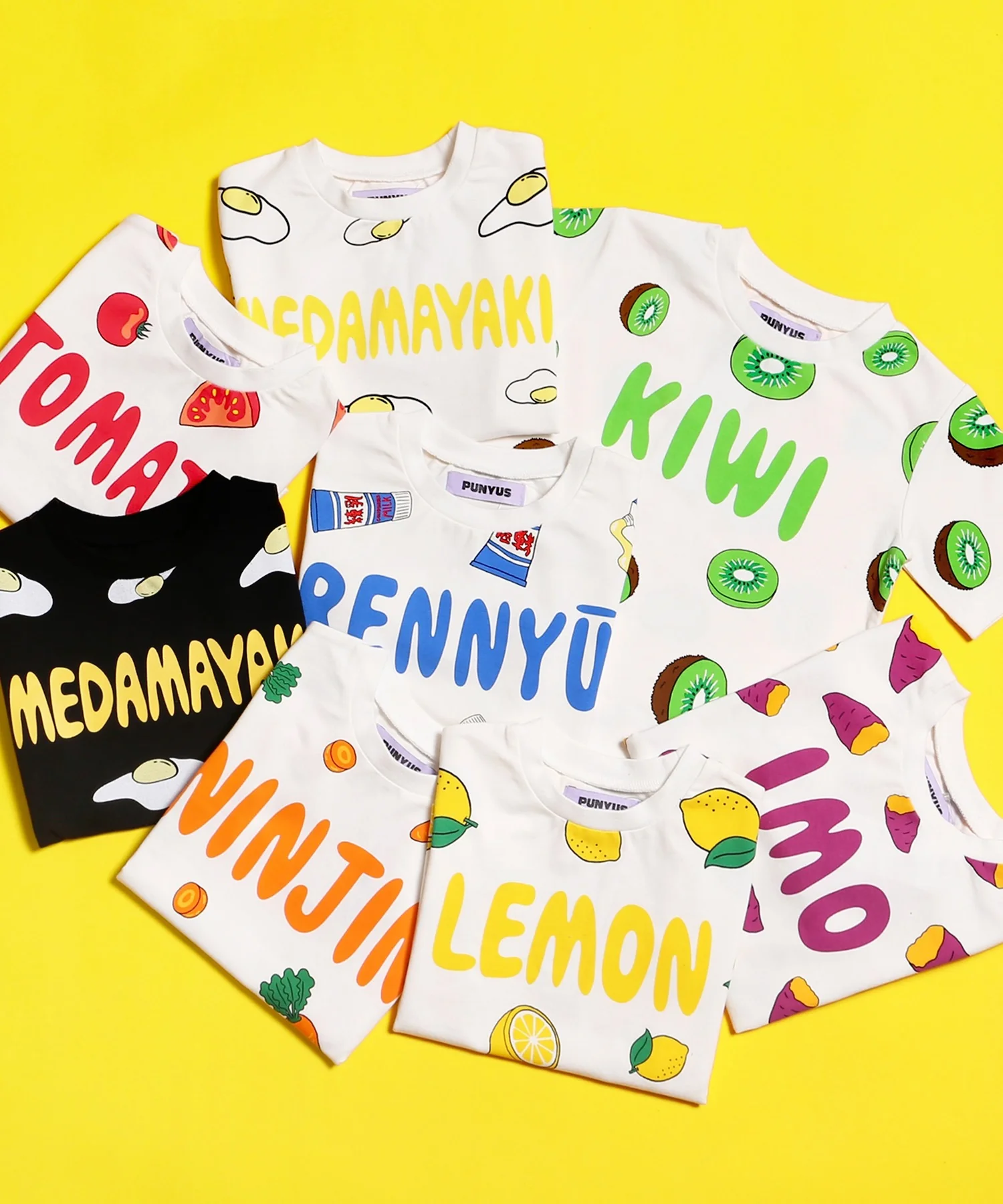 キッズサイズフード総柄Tシャツ - Image 55