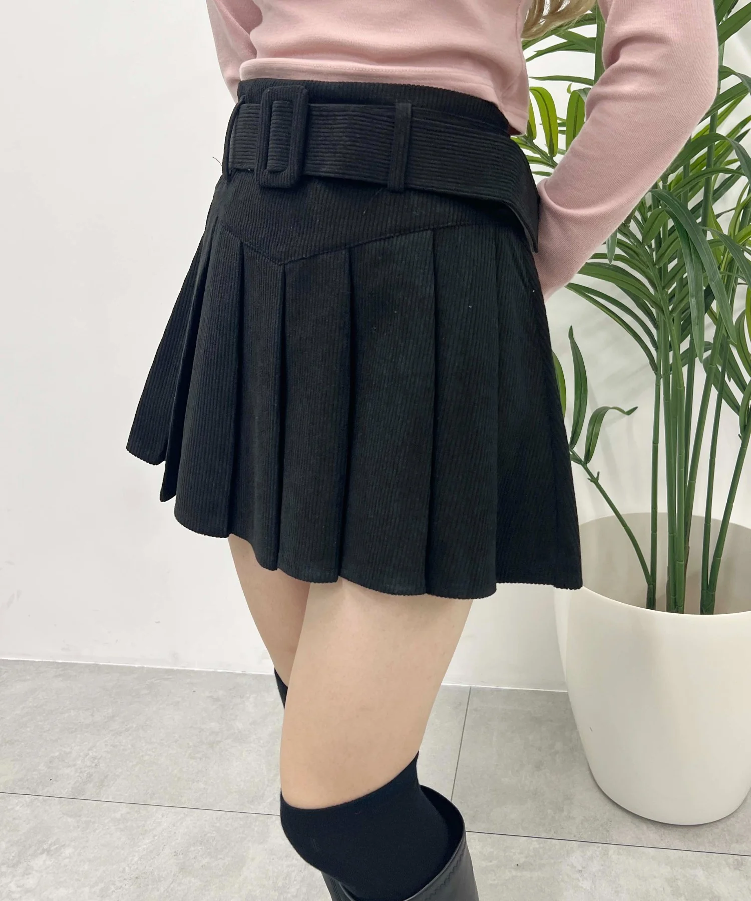 ベルト付きコーデュロイプリーツスカート - Image 21