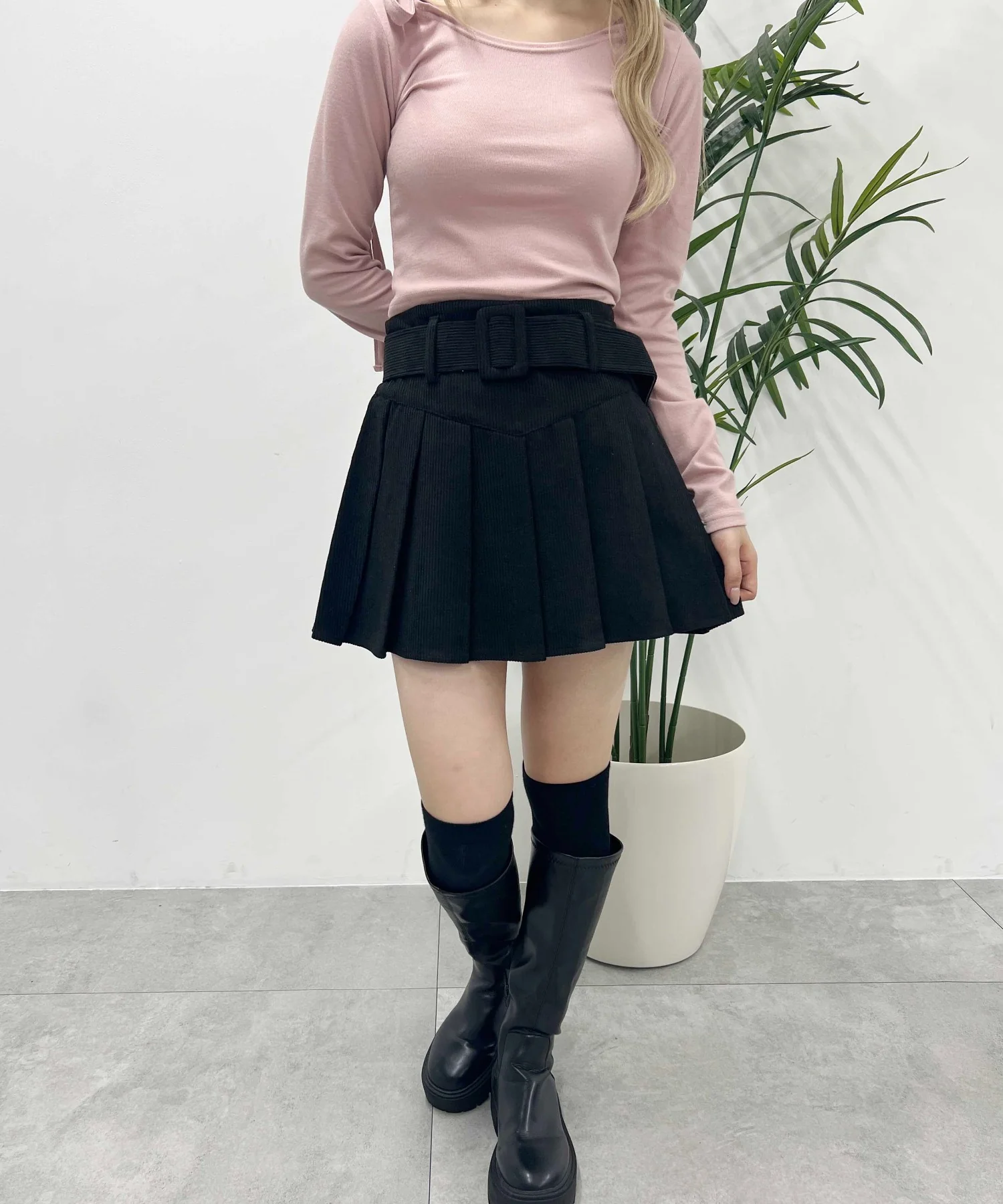 ベルト付きコーデュロイプリーツスカート - Image 23