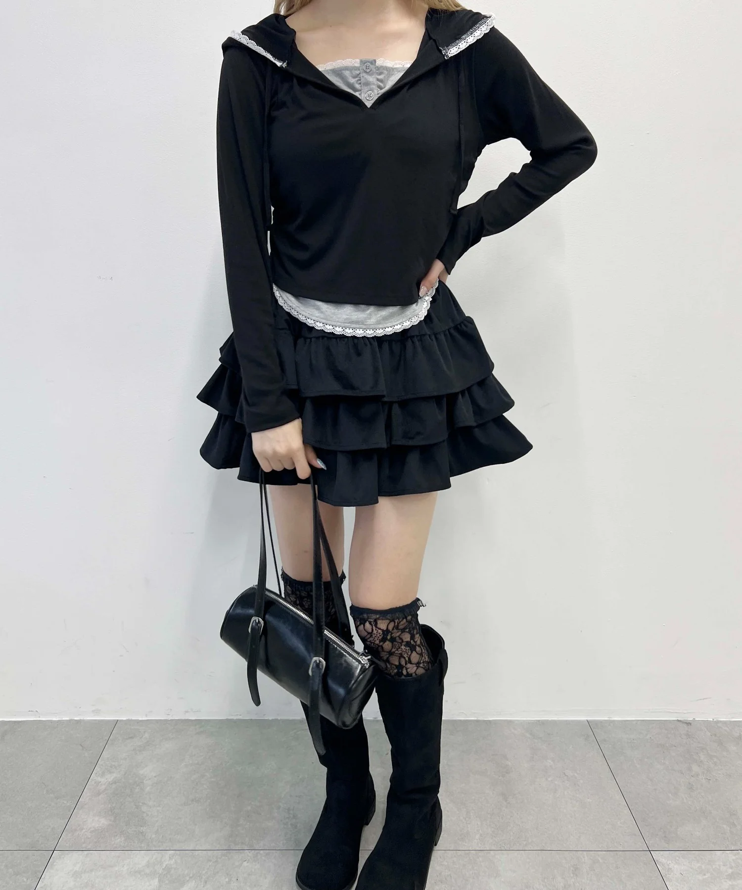 ベロア3段フリルミニスカート - Image 15