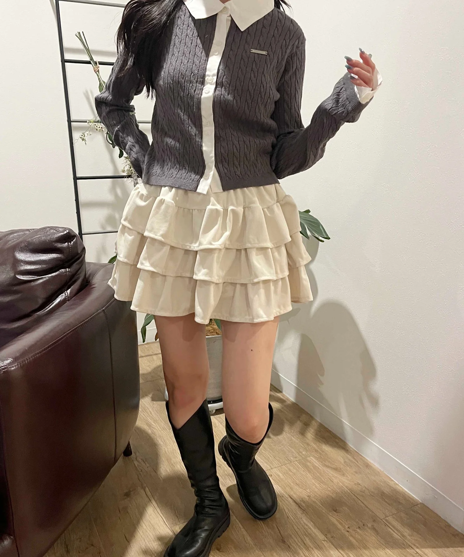 ベロア3段フリルミニスカート - Image 6