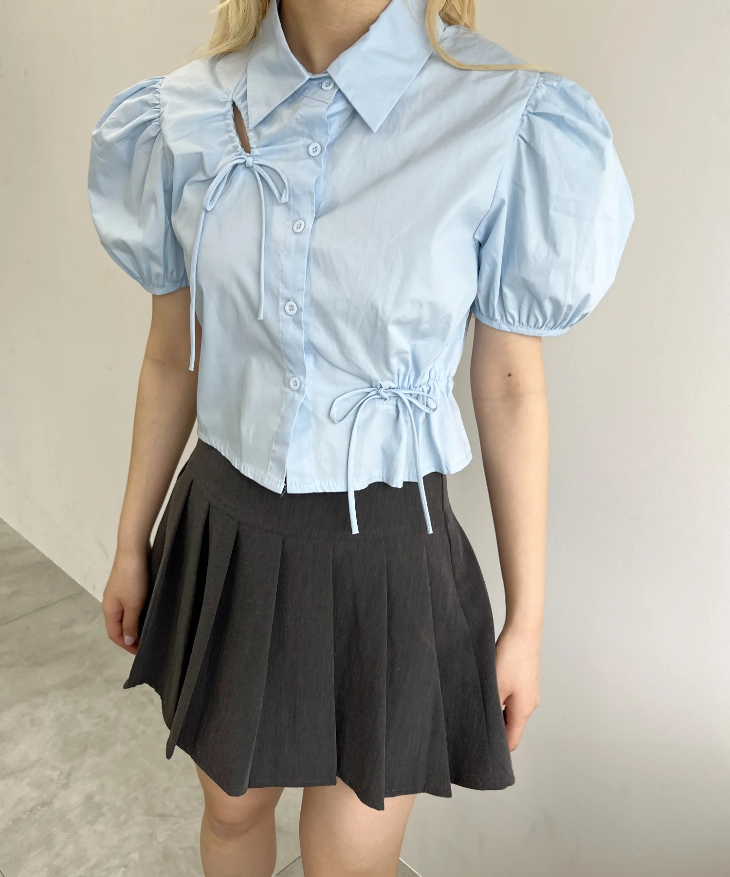 リボンドロストブラウス - Image 4