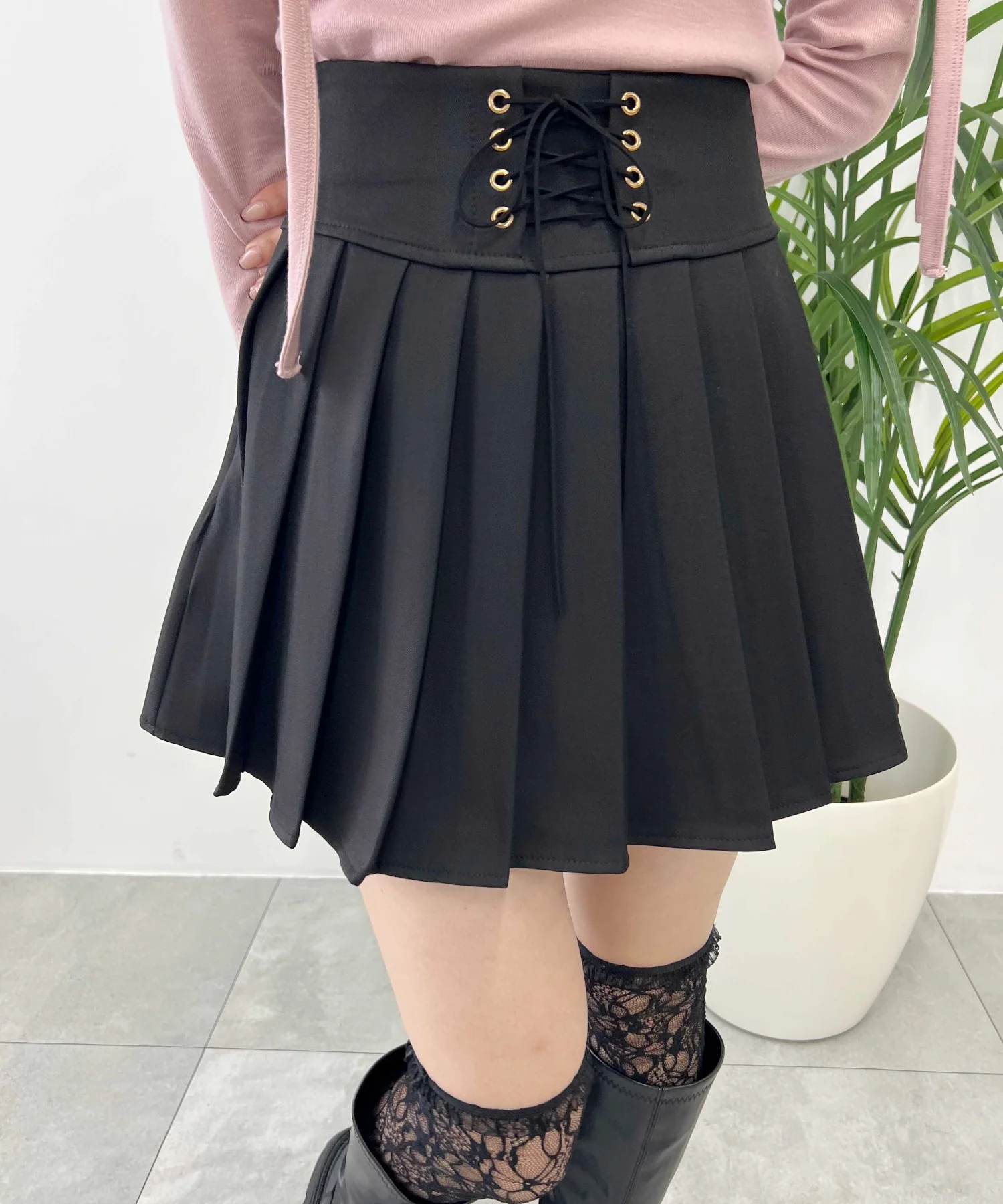 レースアッププリーツスカート - Image 11
