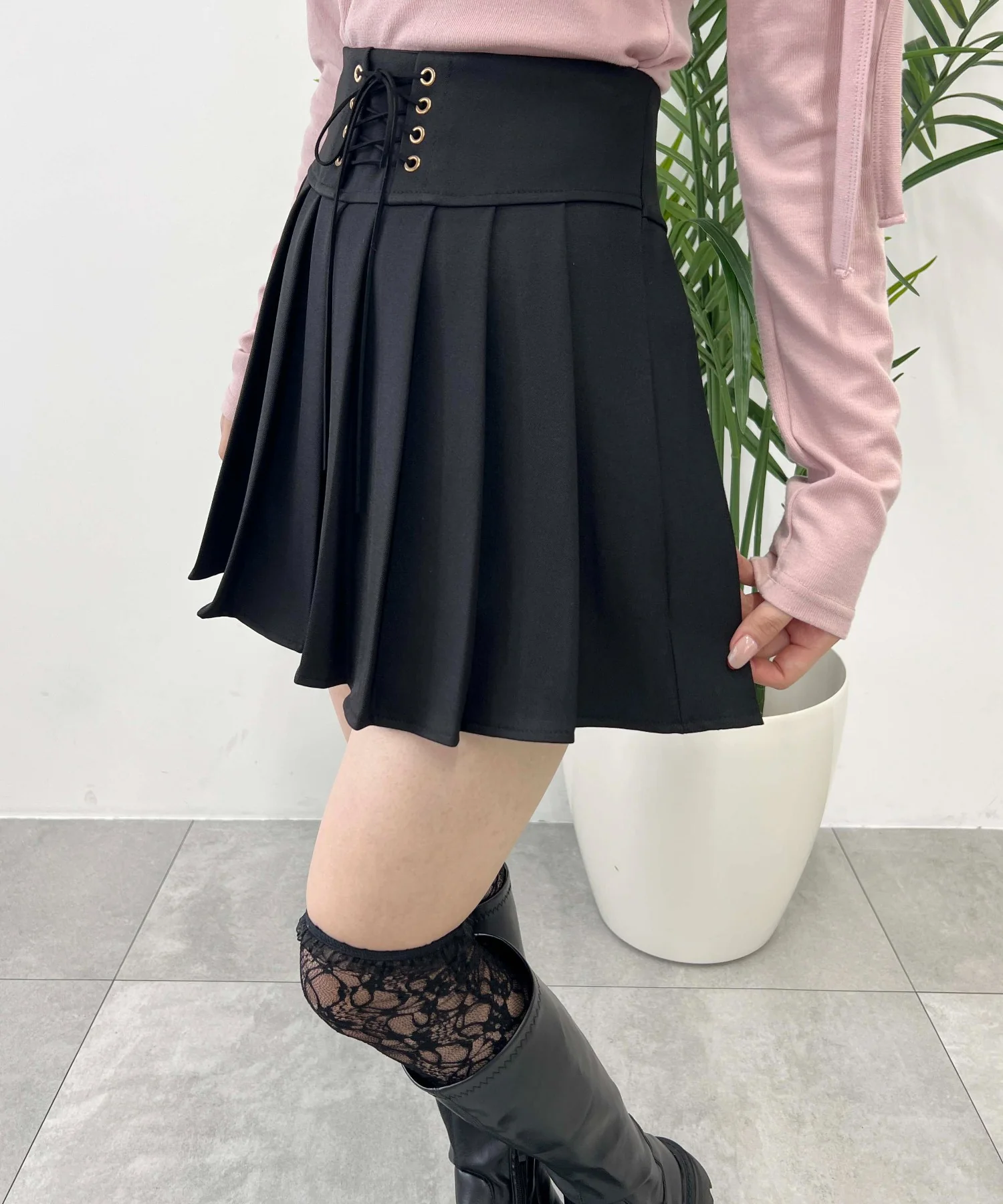 レースアッププリーツスカート - Image 12