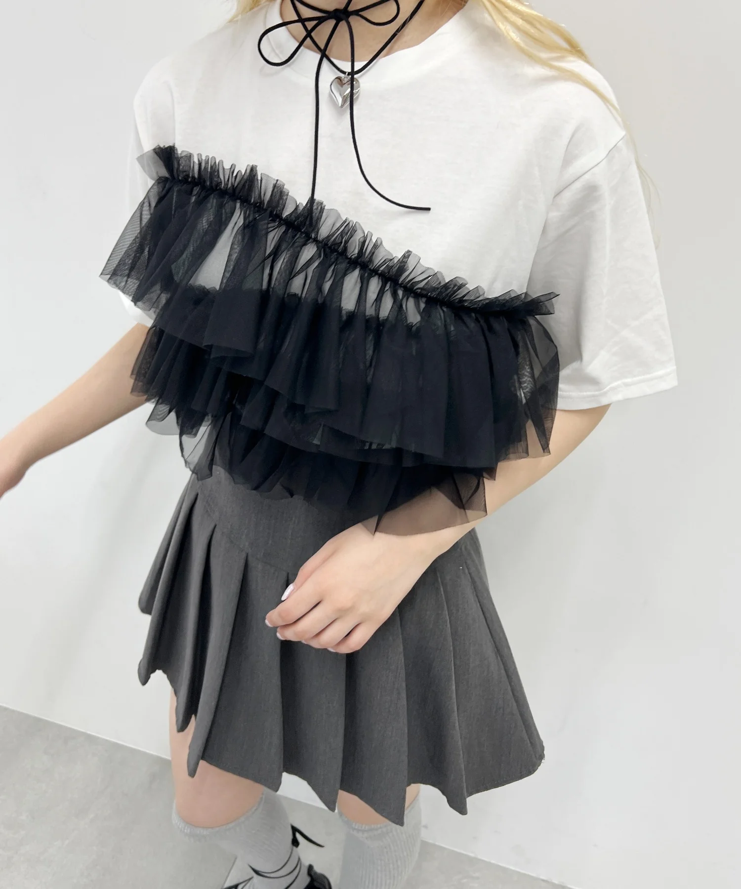 チュールフリルドッキングTシャツ - Image 4