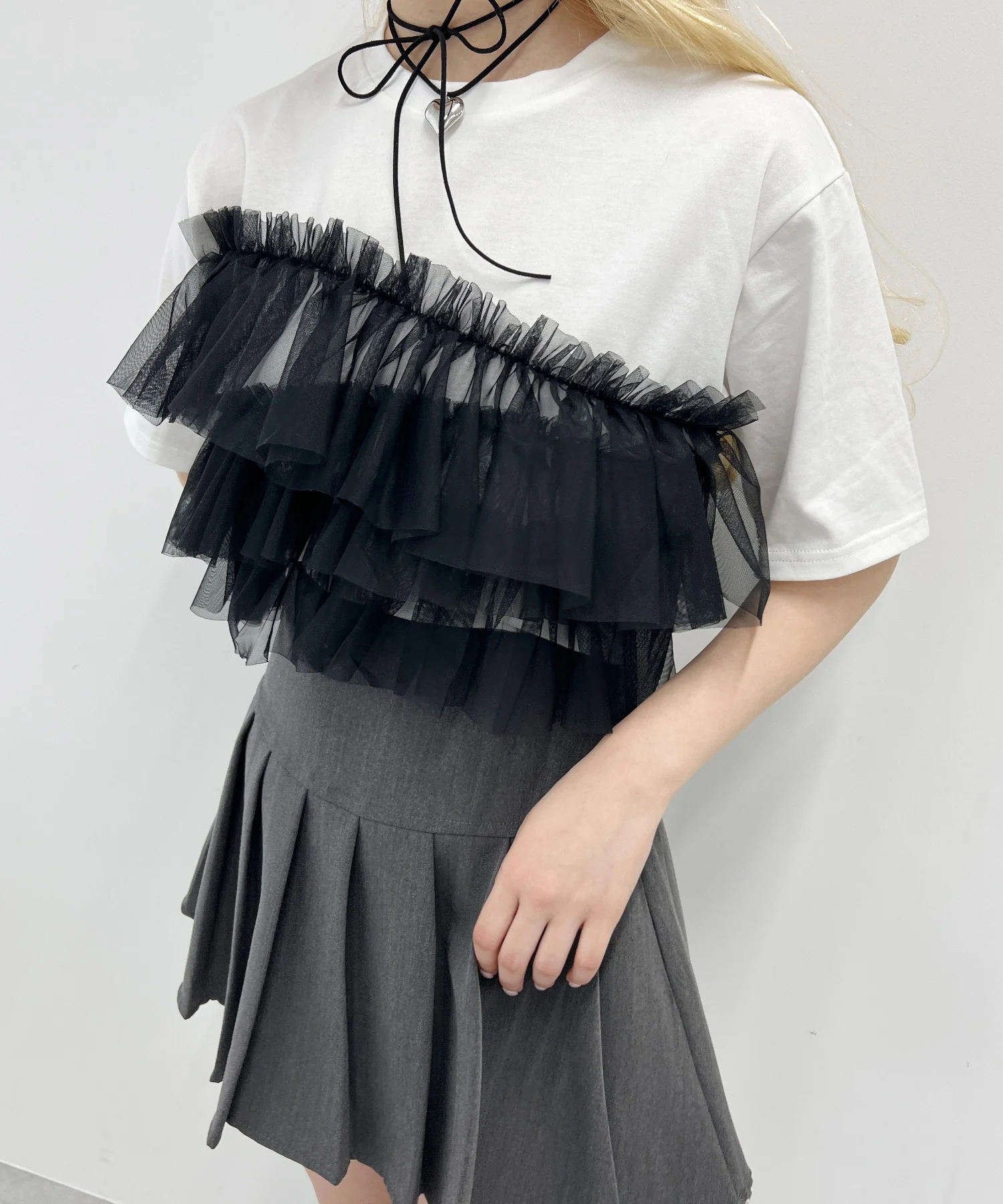 チュールフリルドッキングTシャツ - Image 5