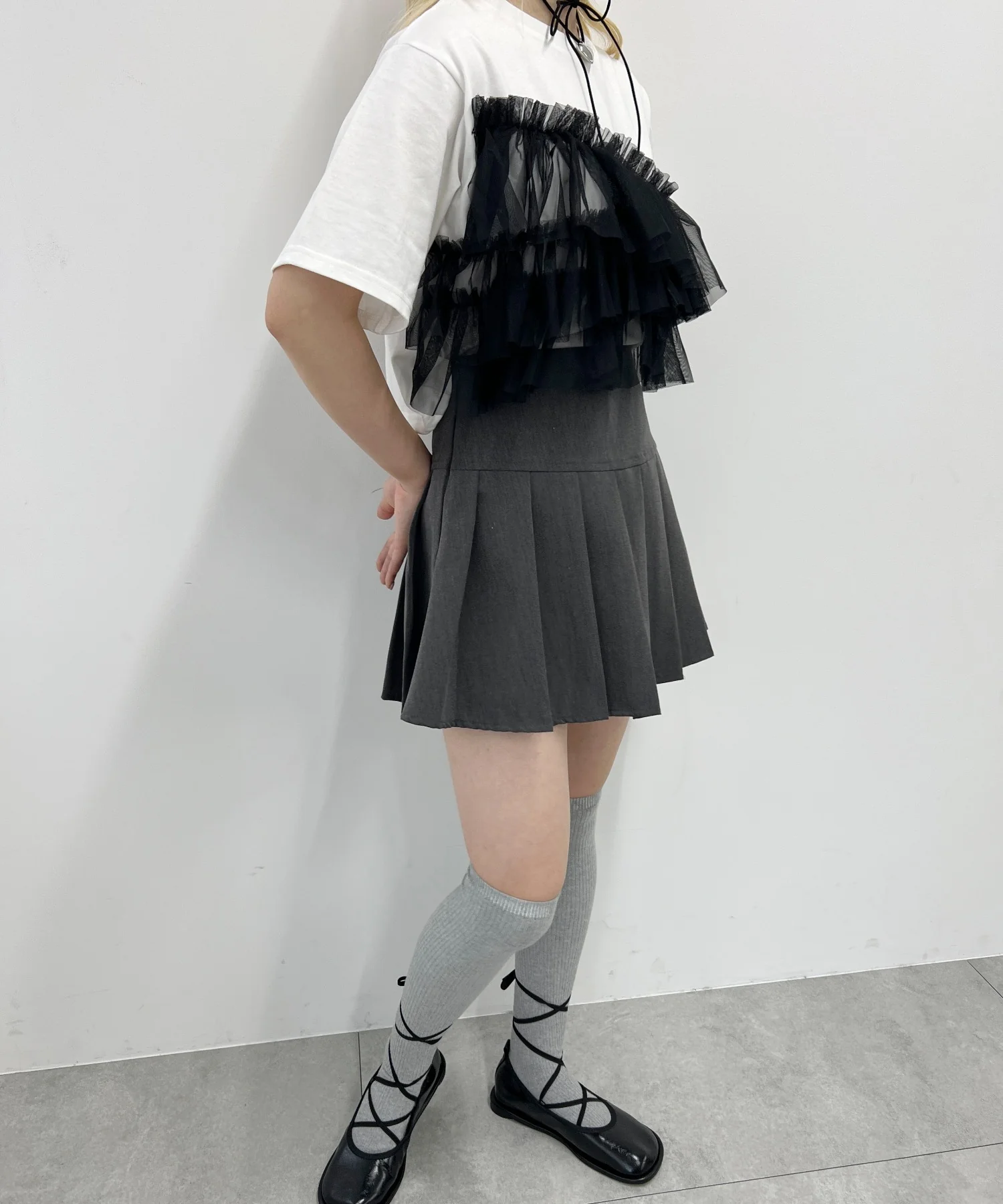 チュールフリルドッキングTシャツ - Image 7