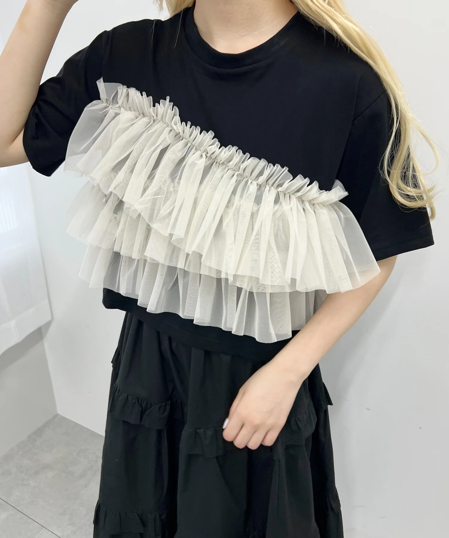 チュールフリルドッキングTシャツ - Image 8
