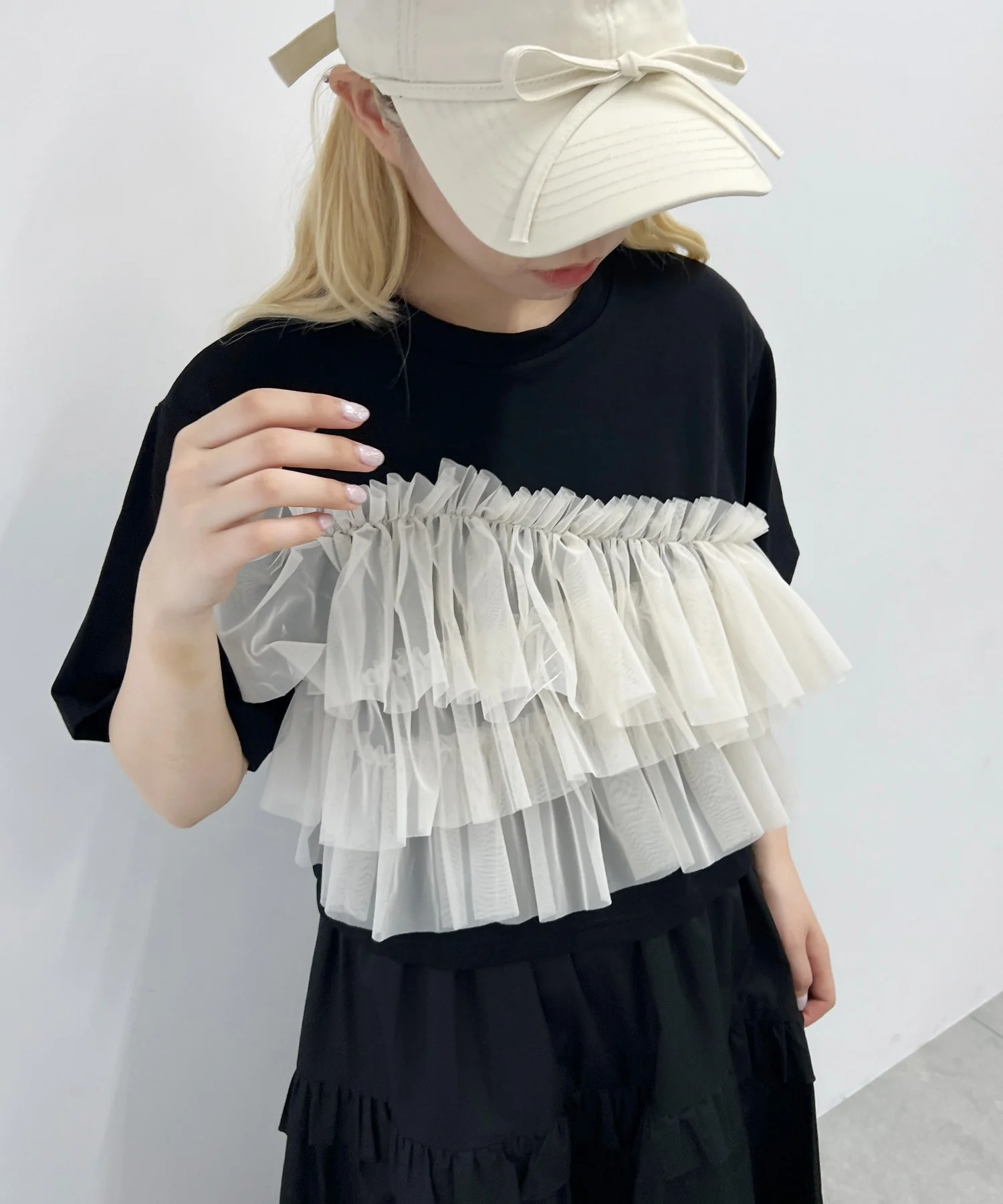 チュールフリルドッキングTシャツ - Image 9