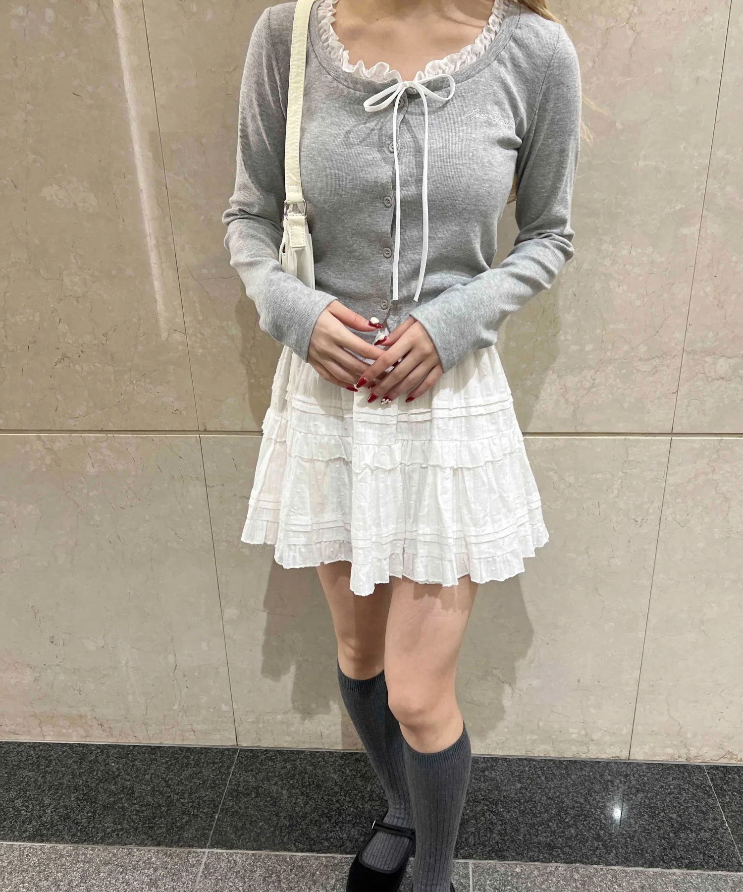 コットンレースティアードミニスカート - Image 13