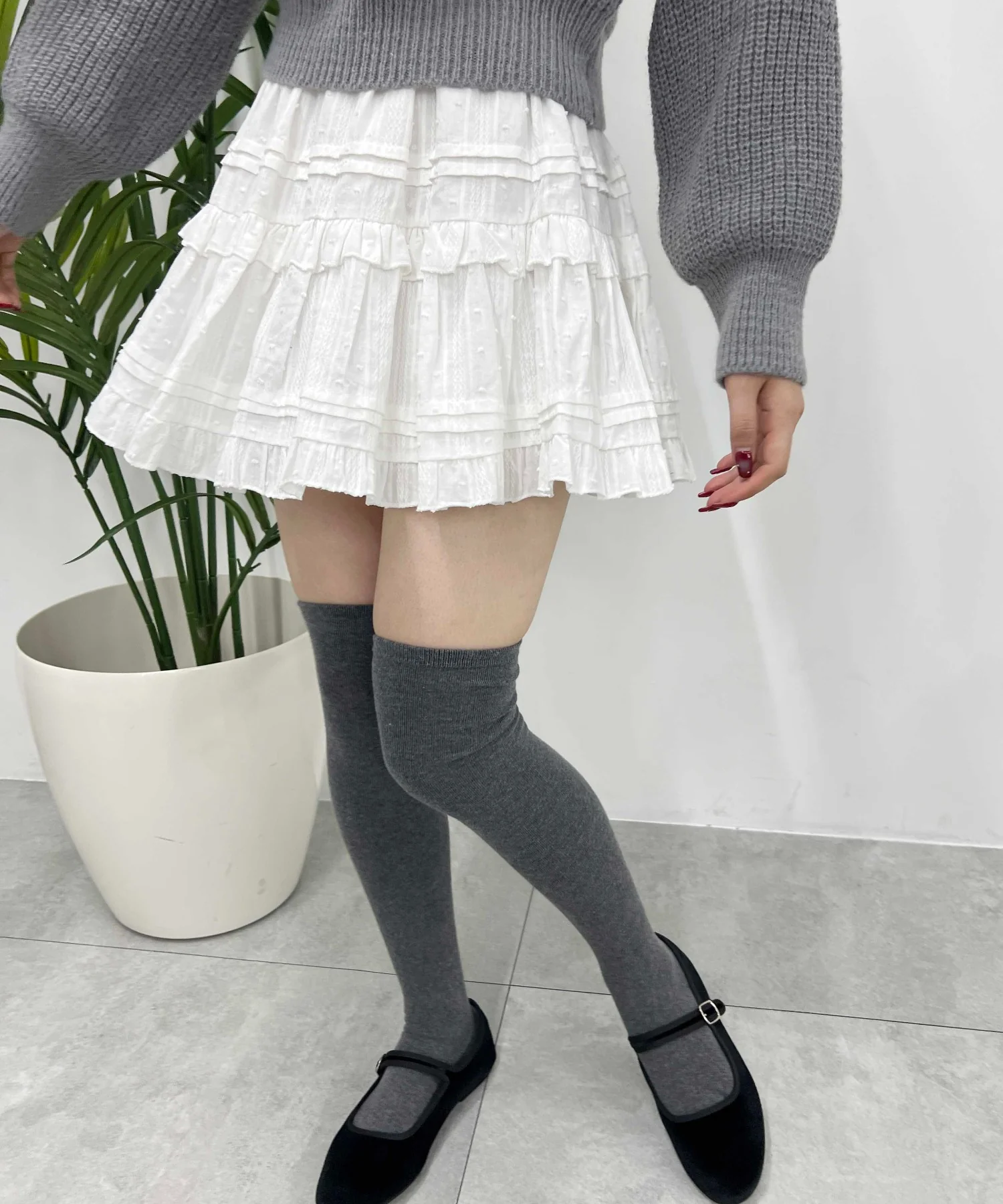 コットンレースティアードミニスカート - Image 17