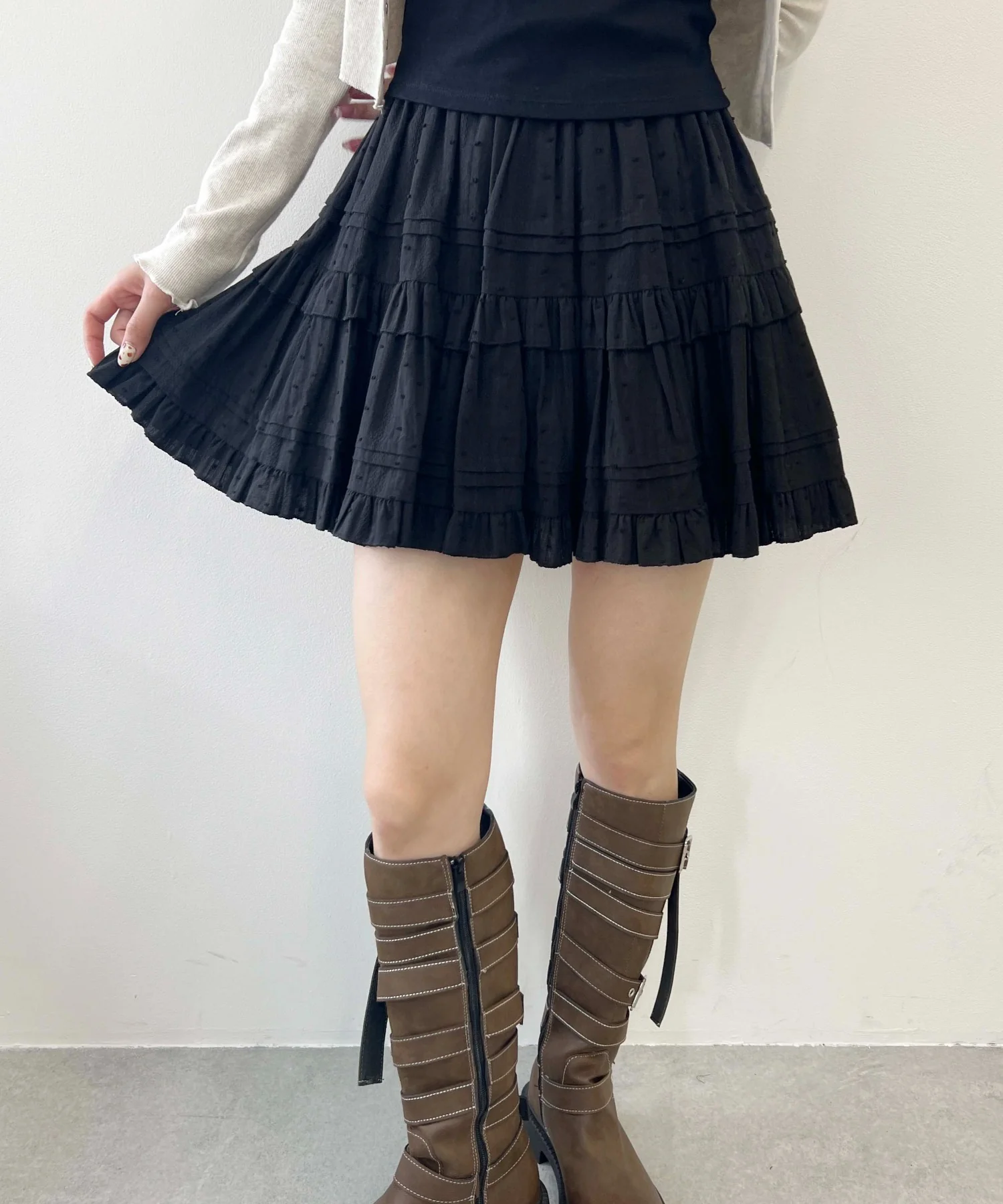 コットンレースティアードミニスカート - Image 34