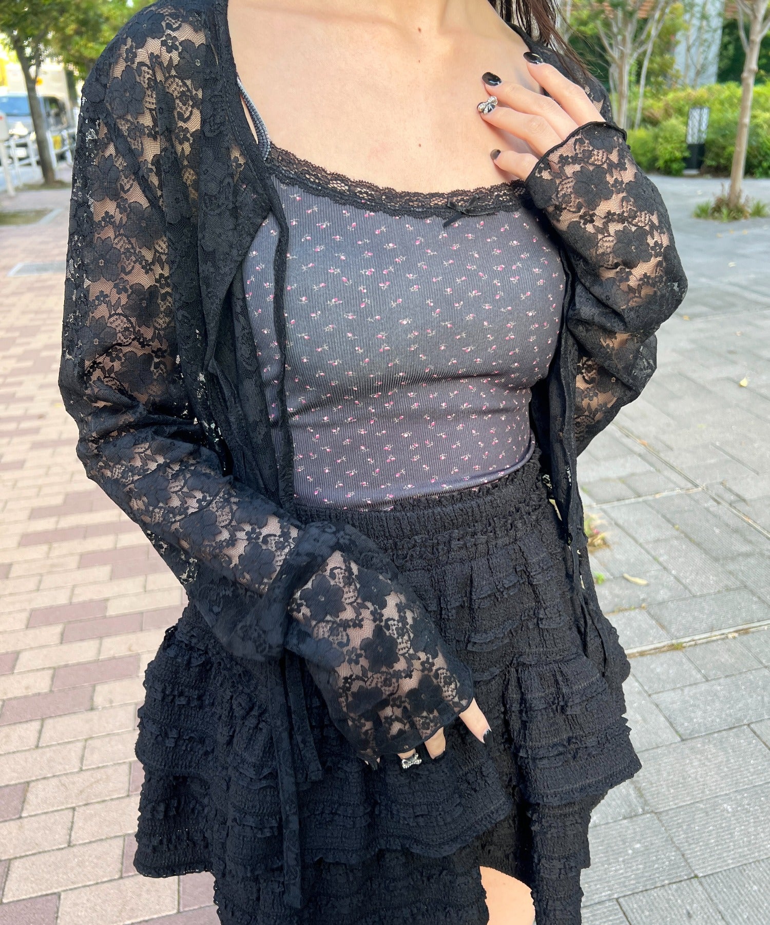 花柄カップインキャミソール - Image 11