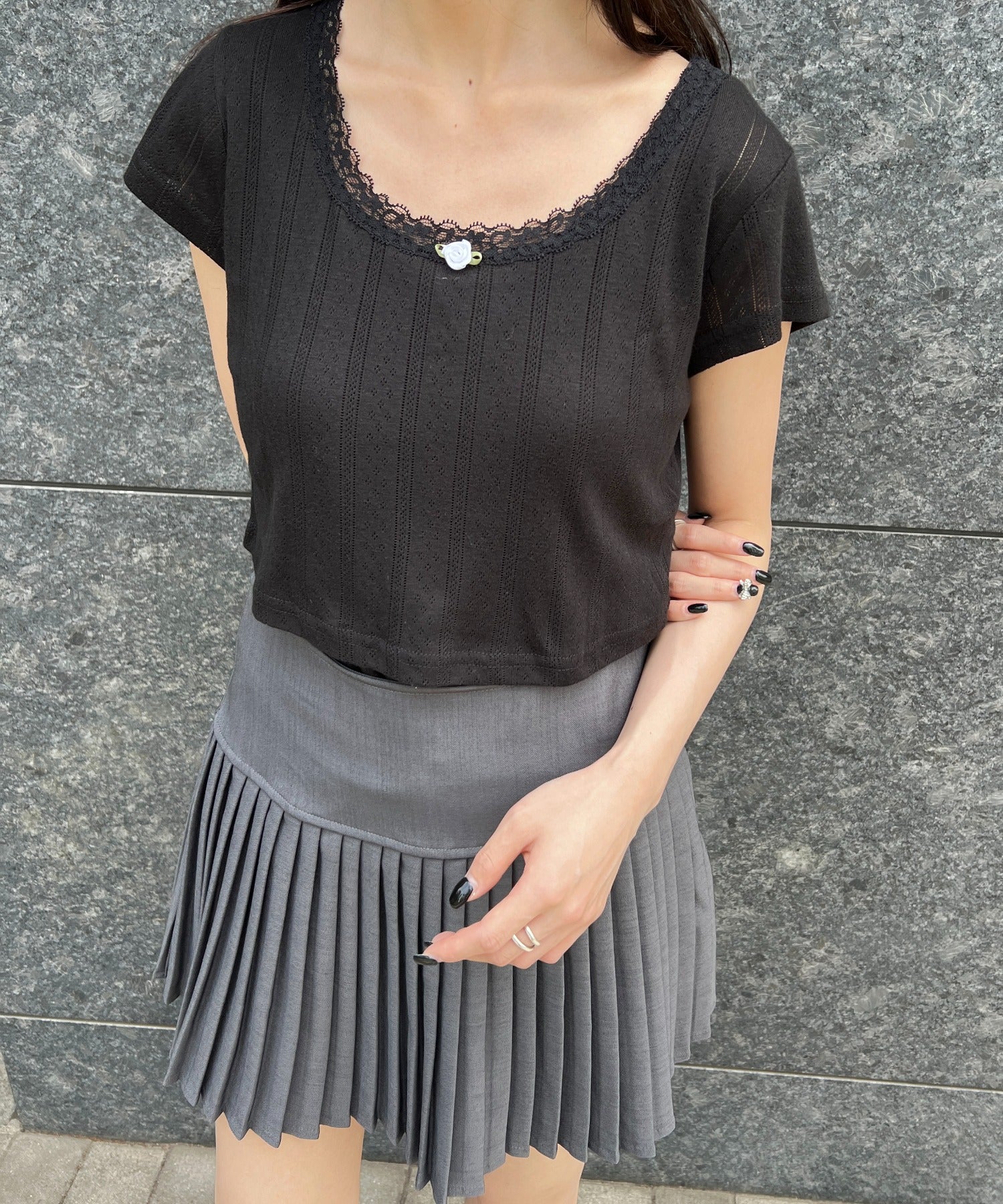 バラポイントコンパクトTシャツ - Image 13
