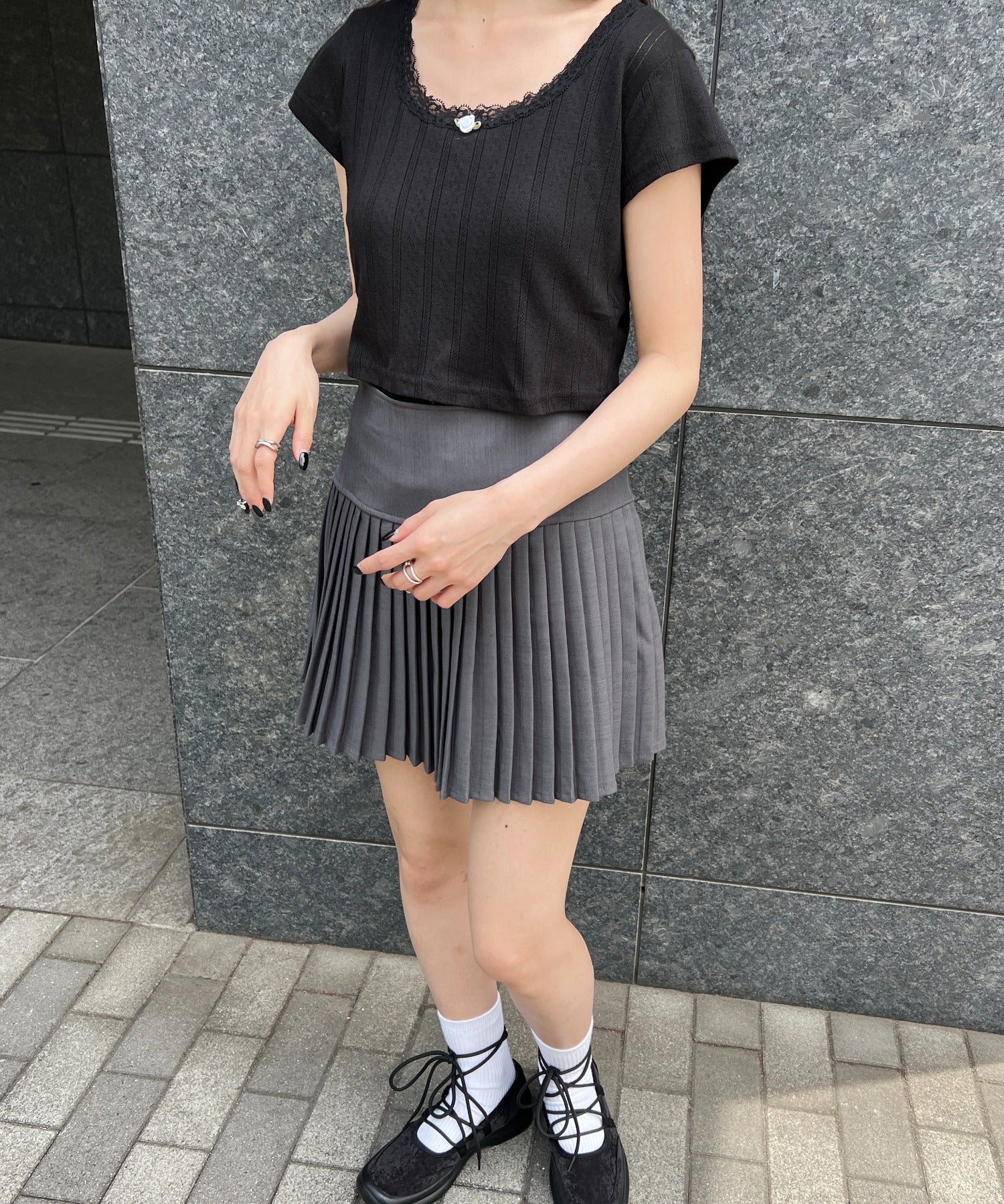バラポイントコンパクトTシャツ - Image 14