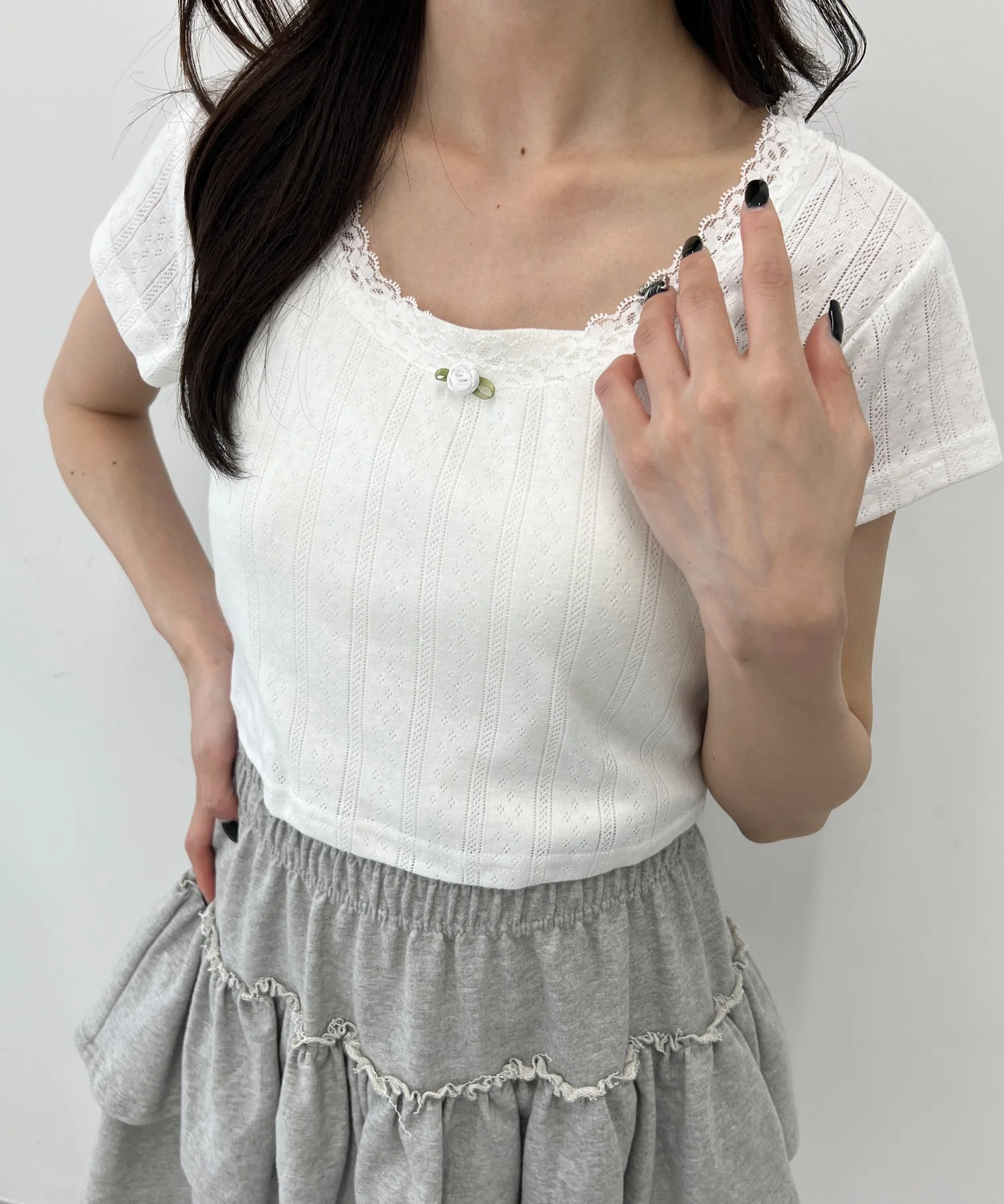 バラポイントコンパクトTシャツ - Image 4