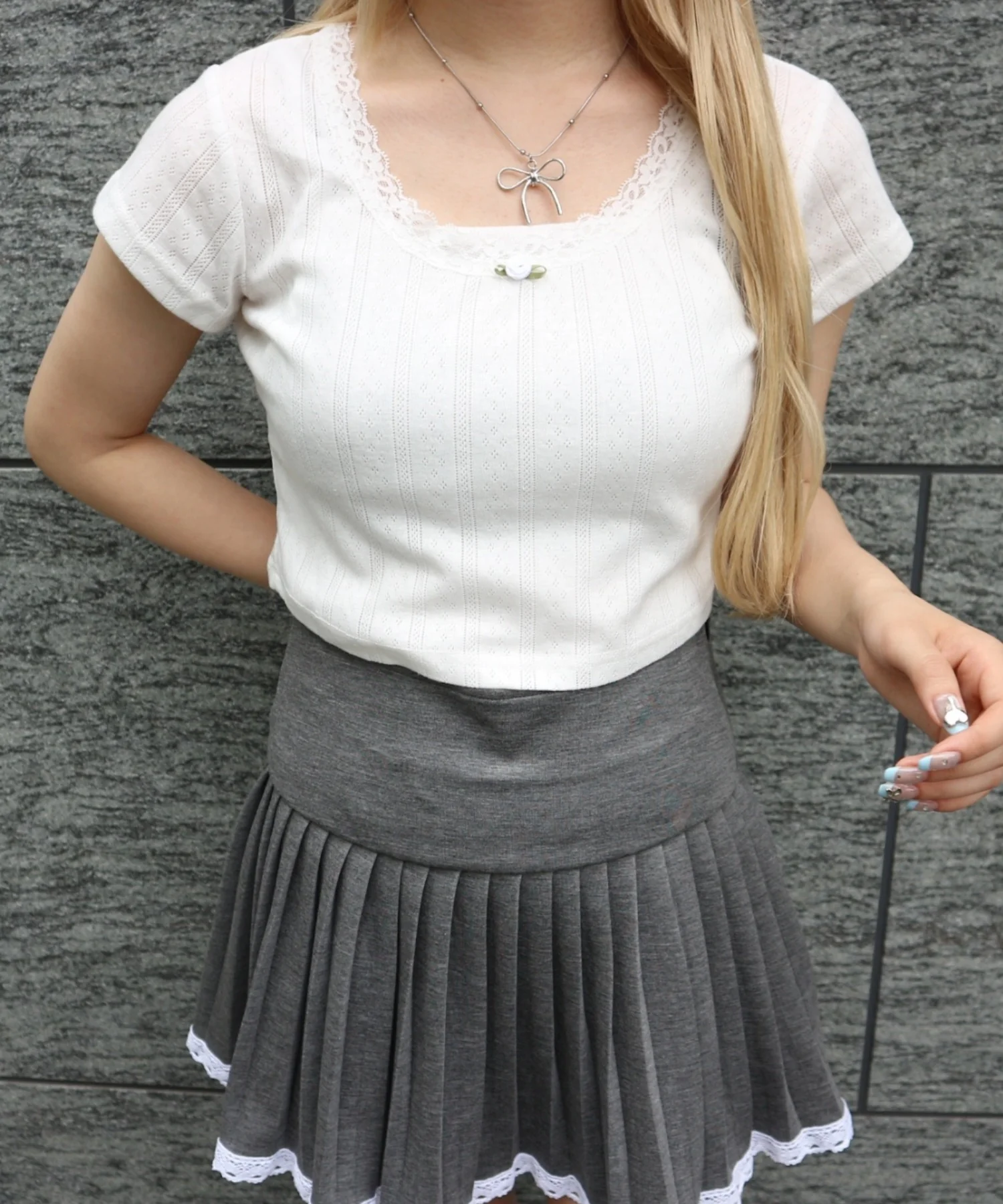 バラポイントコンパクトTシャツ - Image 7