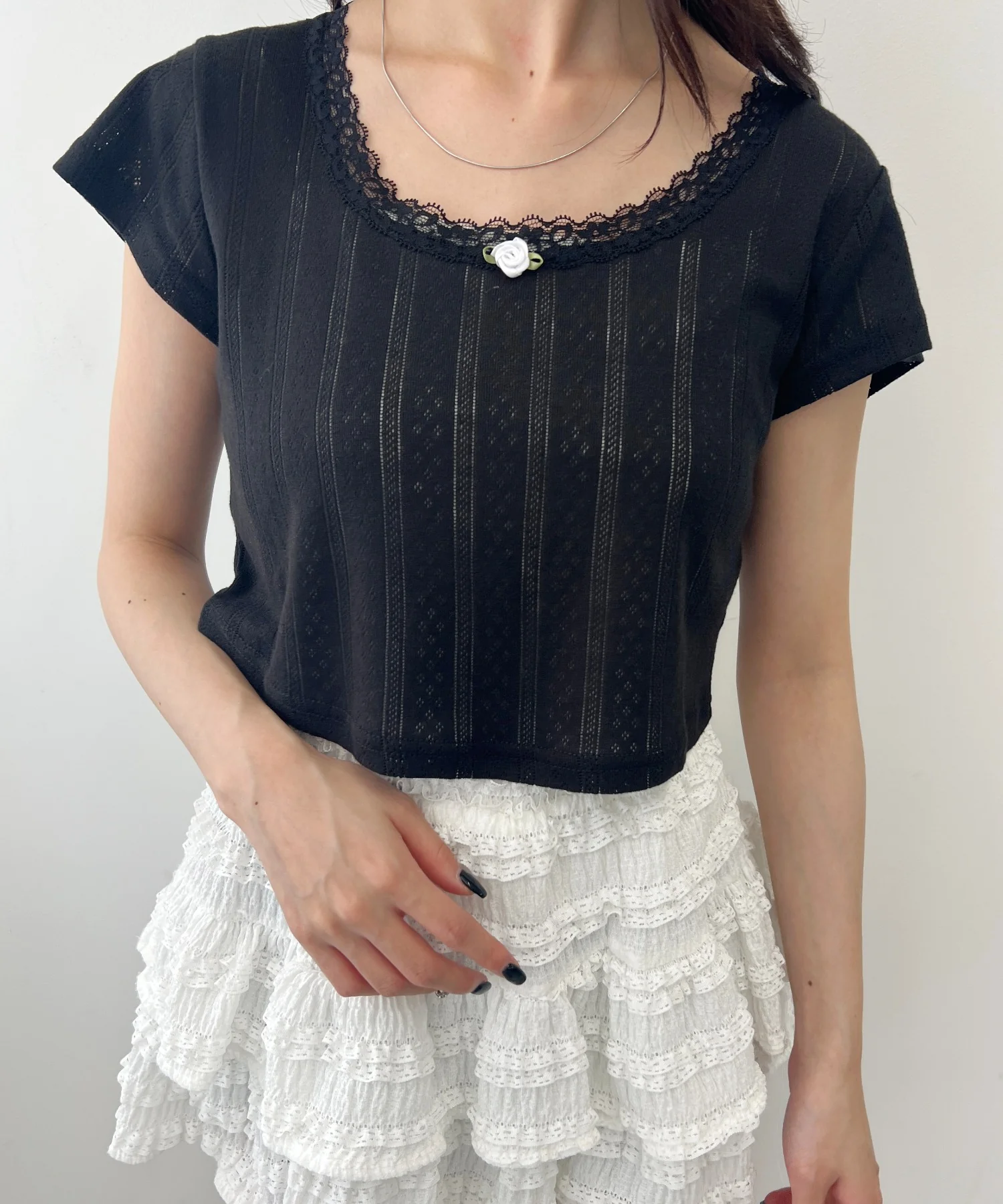 バラポイントコンパクトTシャツ - Image 9