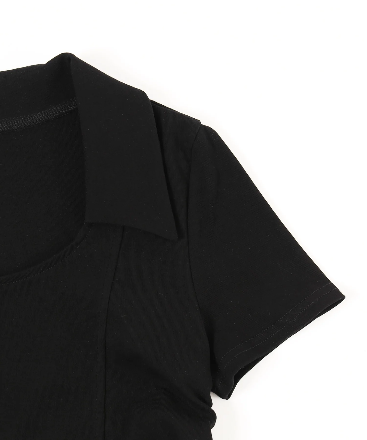 オープンカラーサイドリボンTシャツ - Image 19
