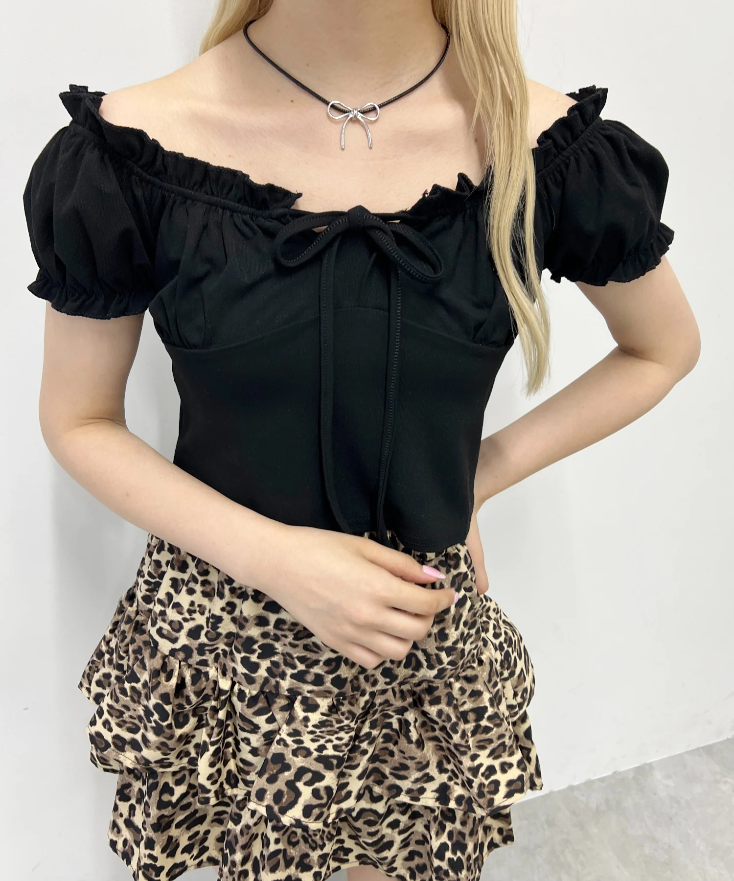 2WAYギャザーリボントップス - Image 3
