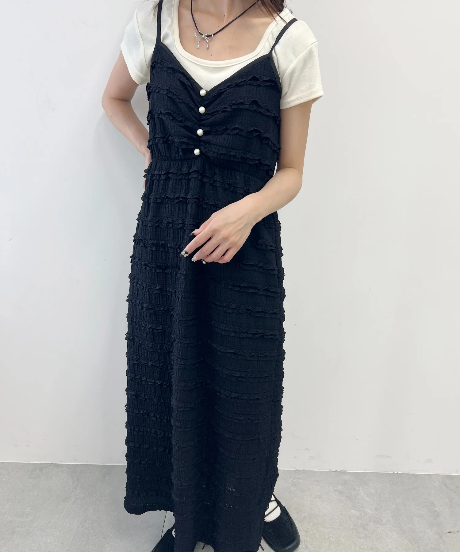 ミニフリルロングワンピース - Image 14