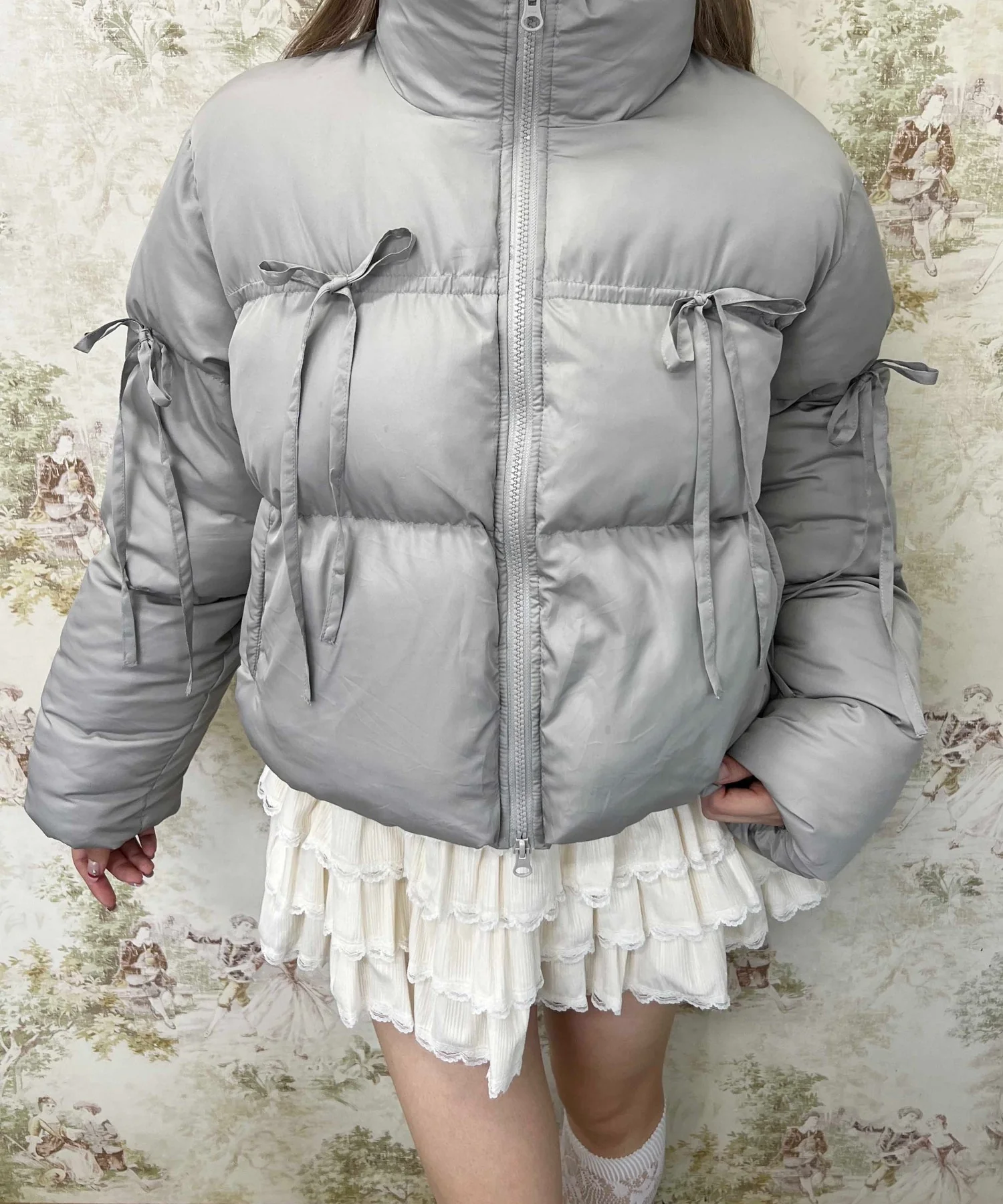 リボンデザインパファーブルゾン - Image 18