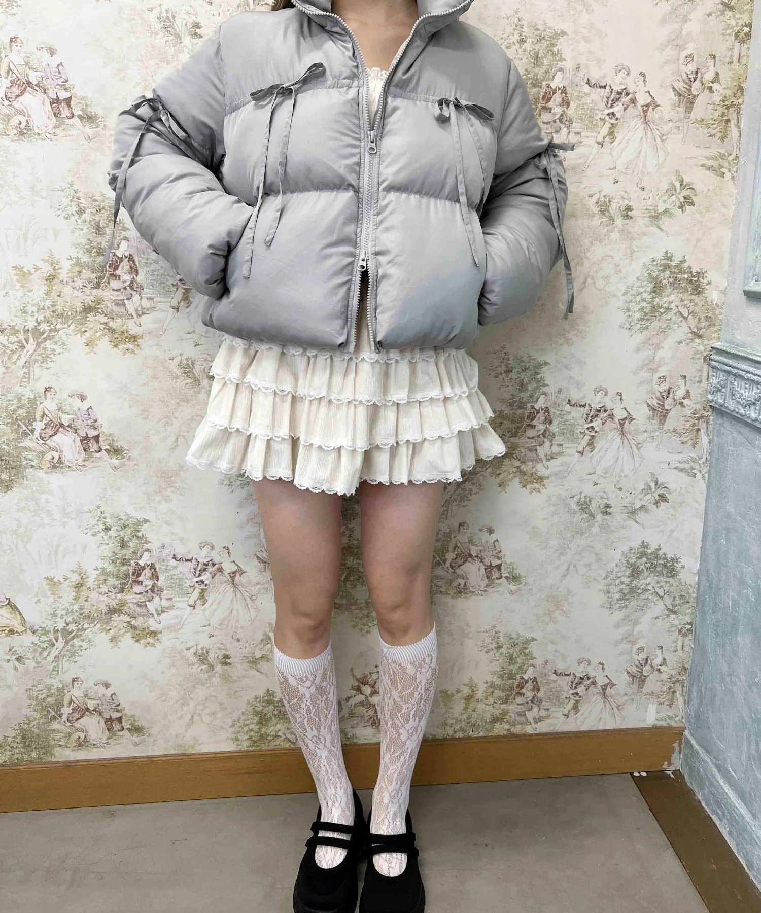 リボンデザインパファーブルゾン - Image 20