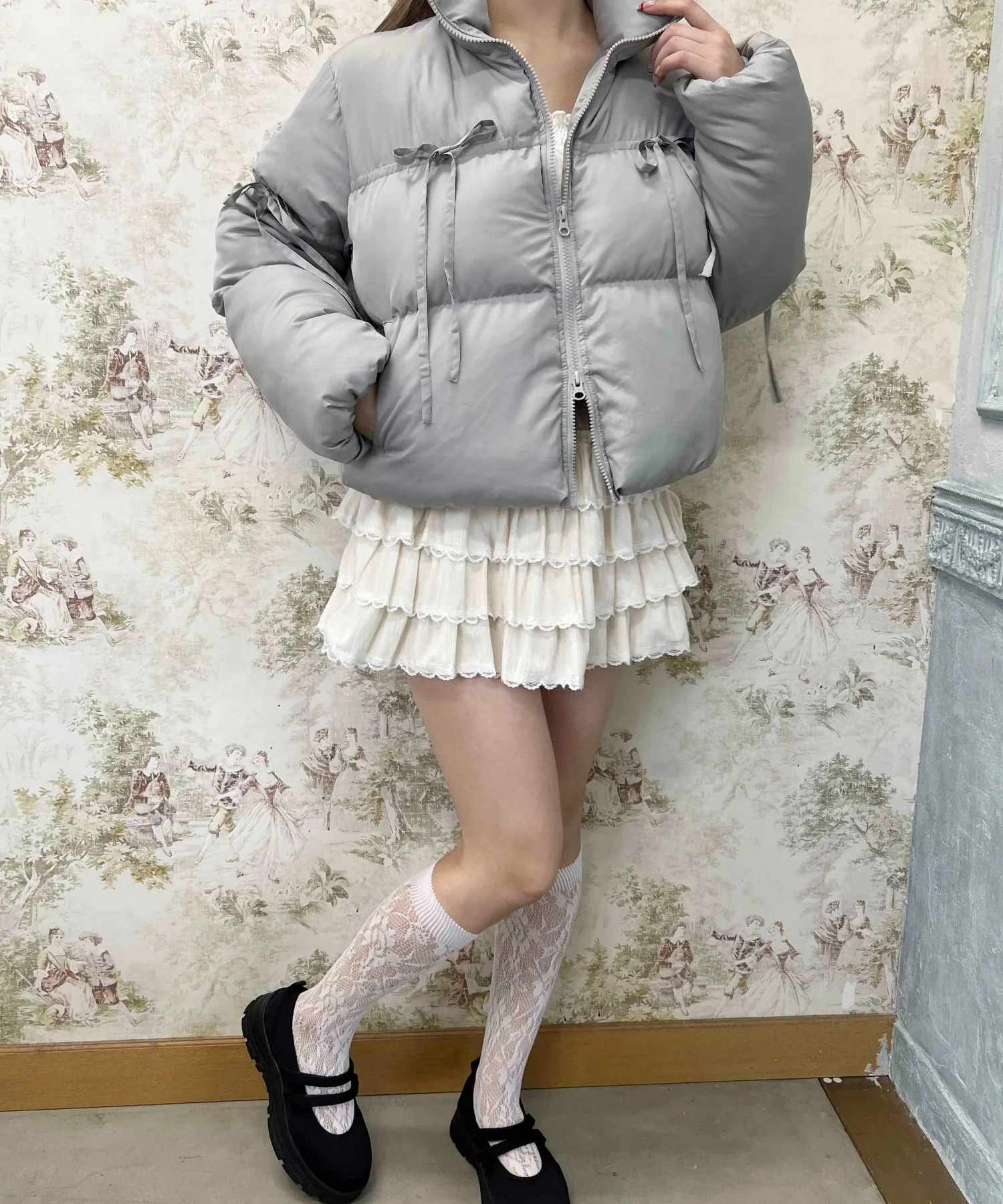 リボンデザインパファーブルゾン - Image 21
