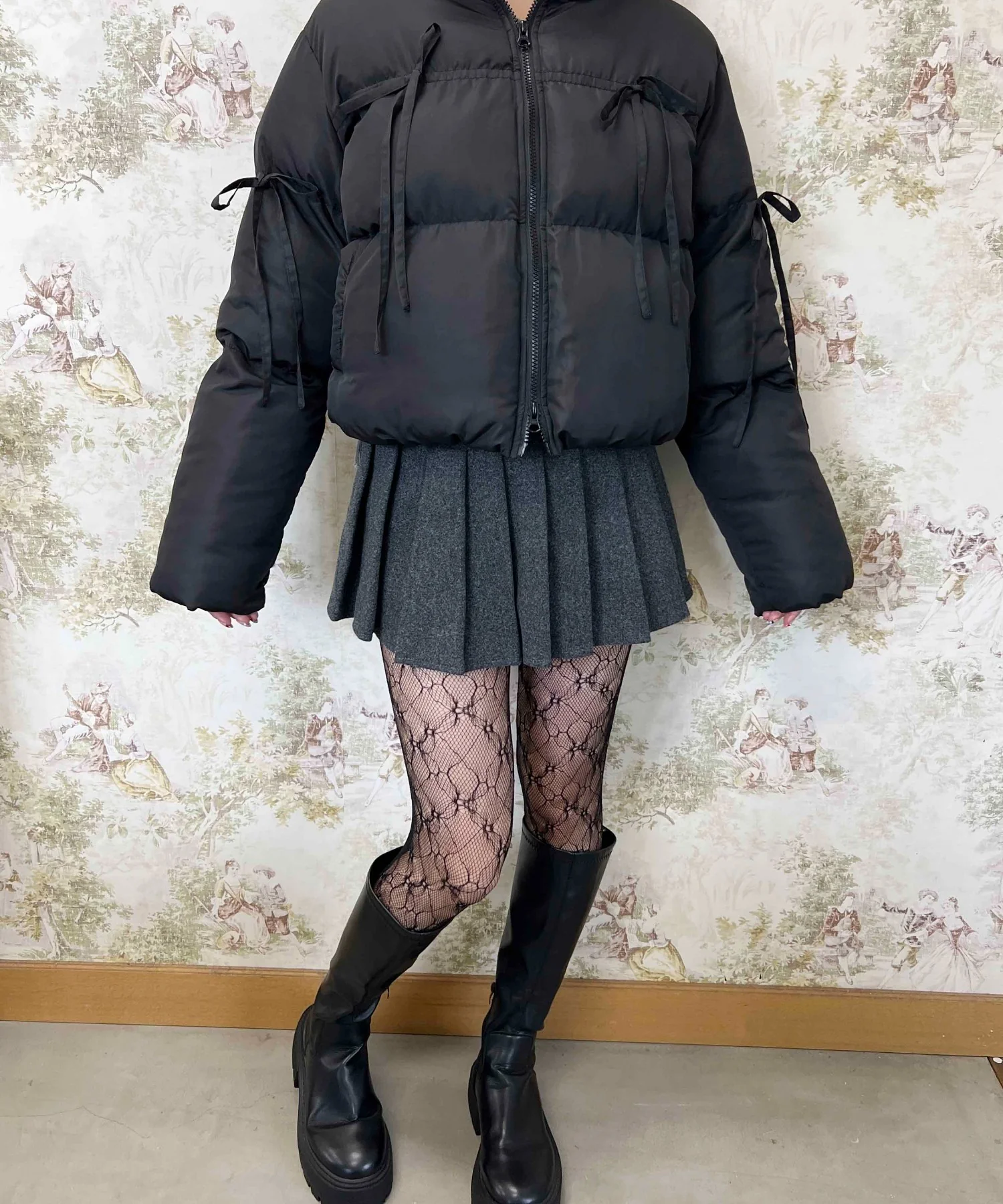 リボンデザインパファーブルゾン - Image 23