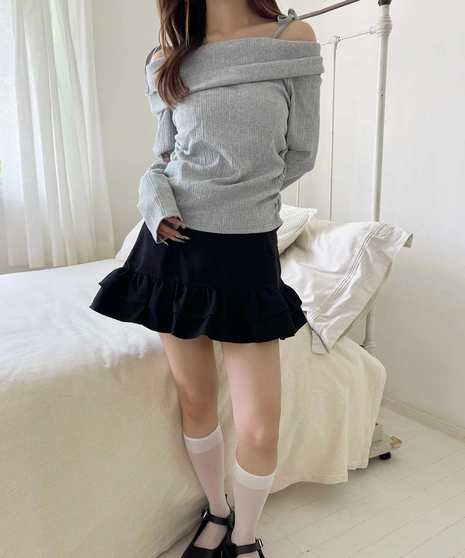 オフショルリボントップス - Image 19