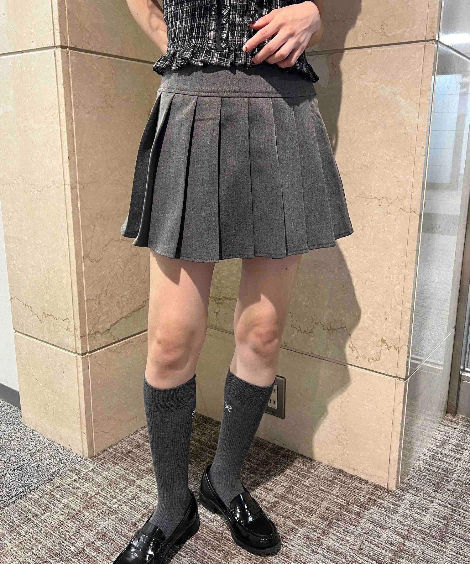 切り替えプリーツスカート - Image 5