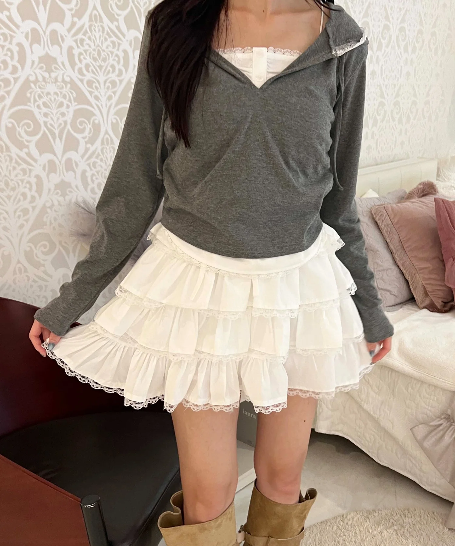 フェイクレイヤードカットパーカー - Image 13