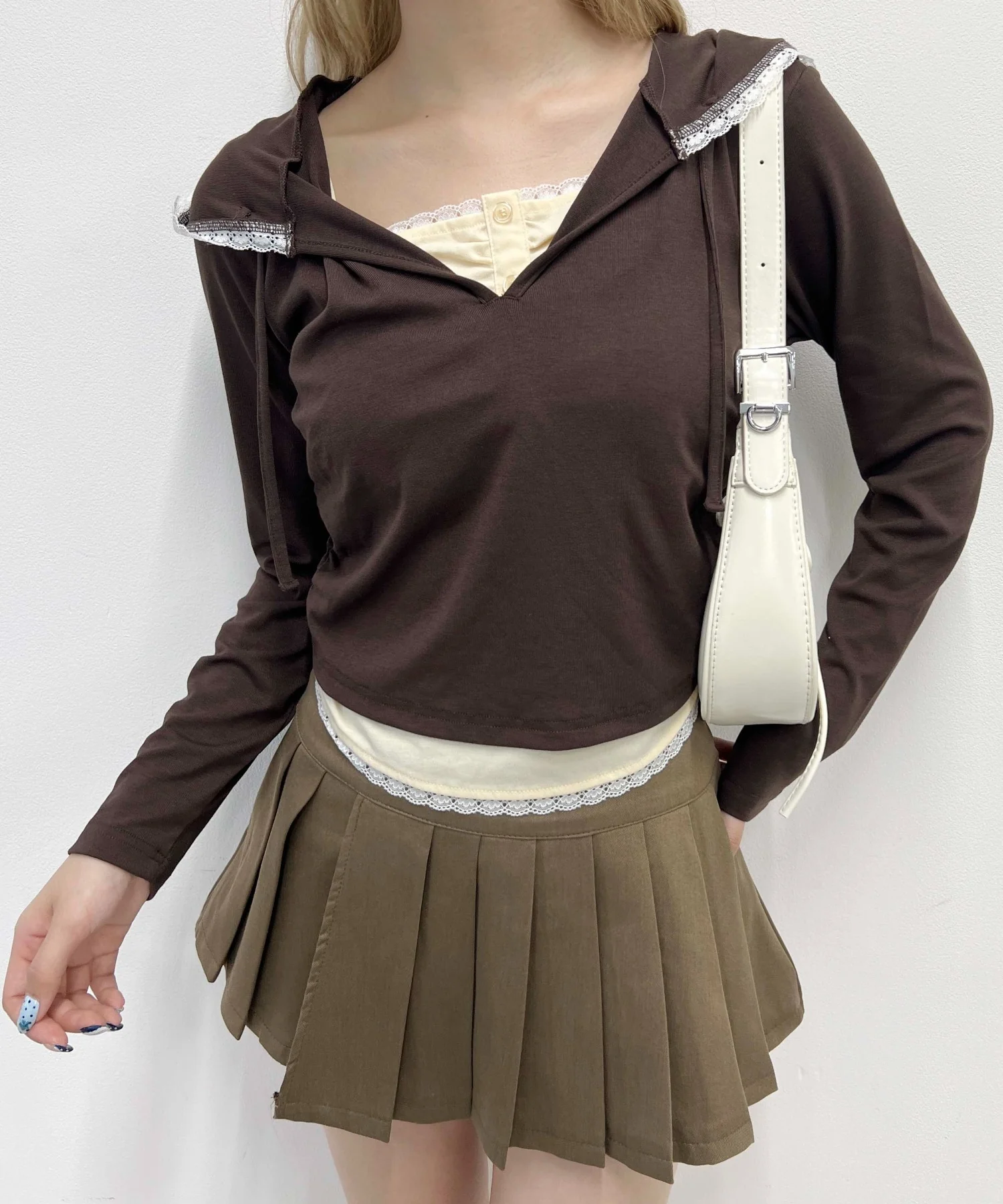 フェイクレイヤードカットパーカー - Image 4
