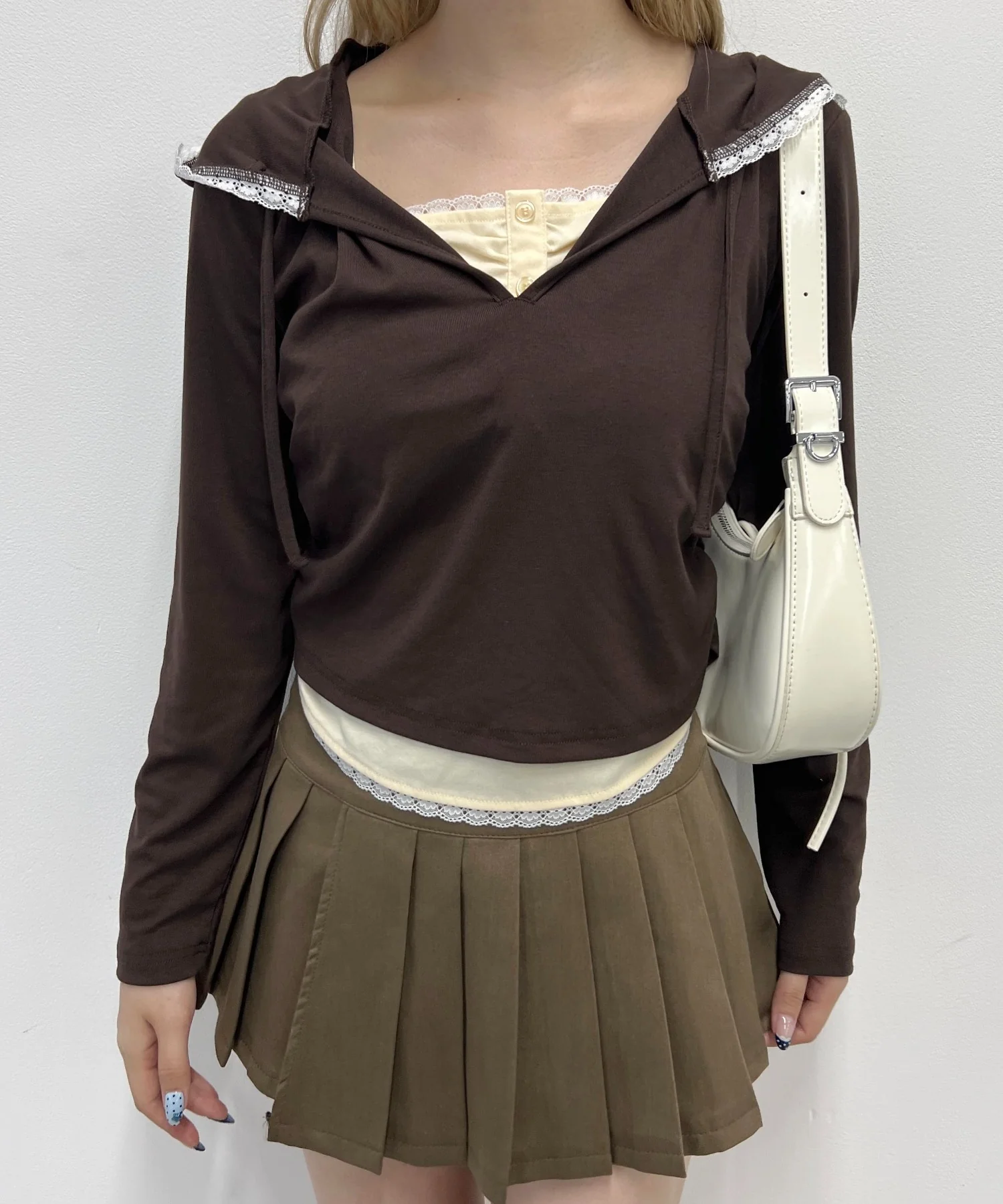 フェイクレイヤードカットパーカー - Image 5