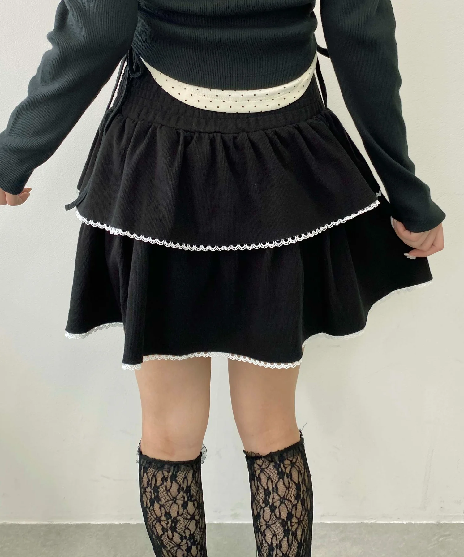 リブ2段ティアードスカート - Image 17