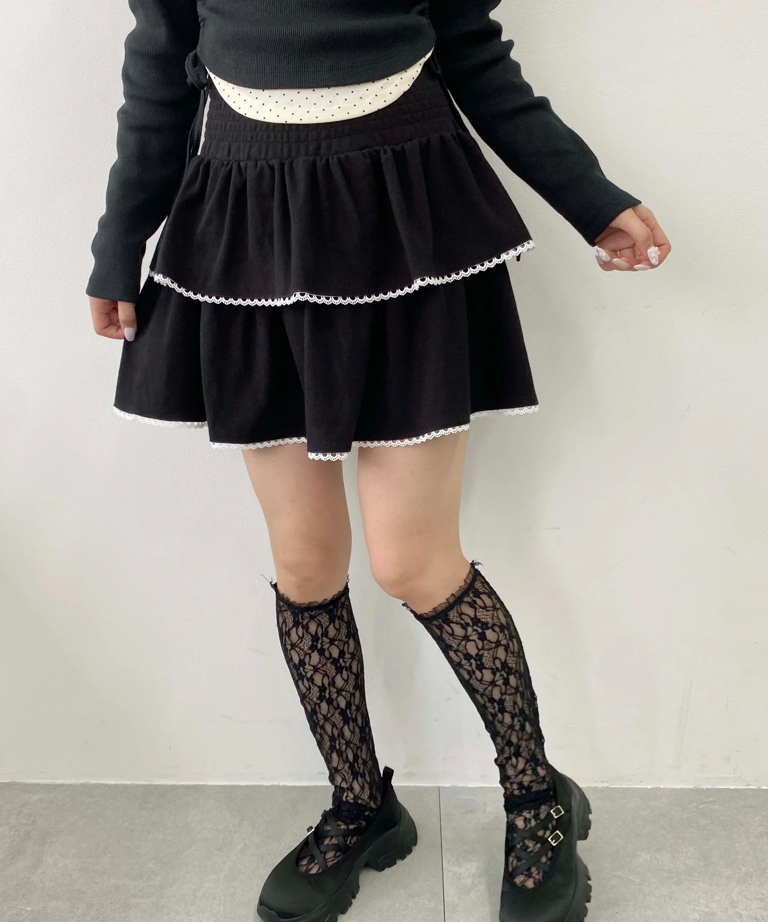 リブ2段ティアードスカート - Image 19