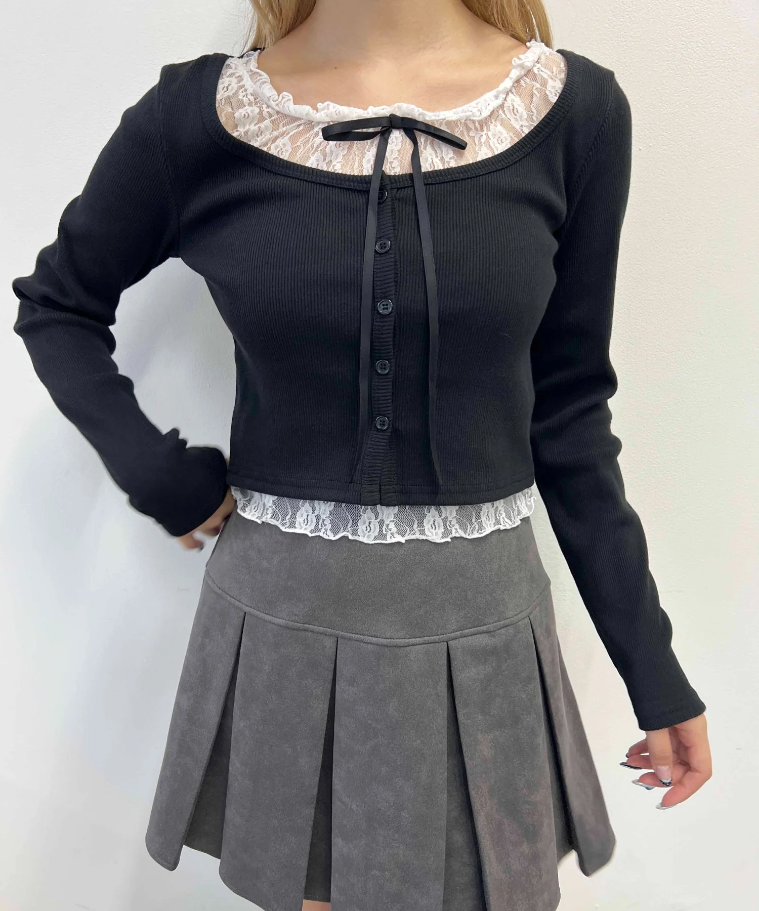 レースレイヤードトップス - Image 11