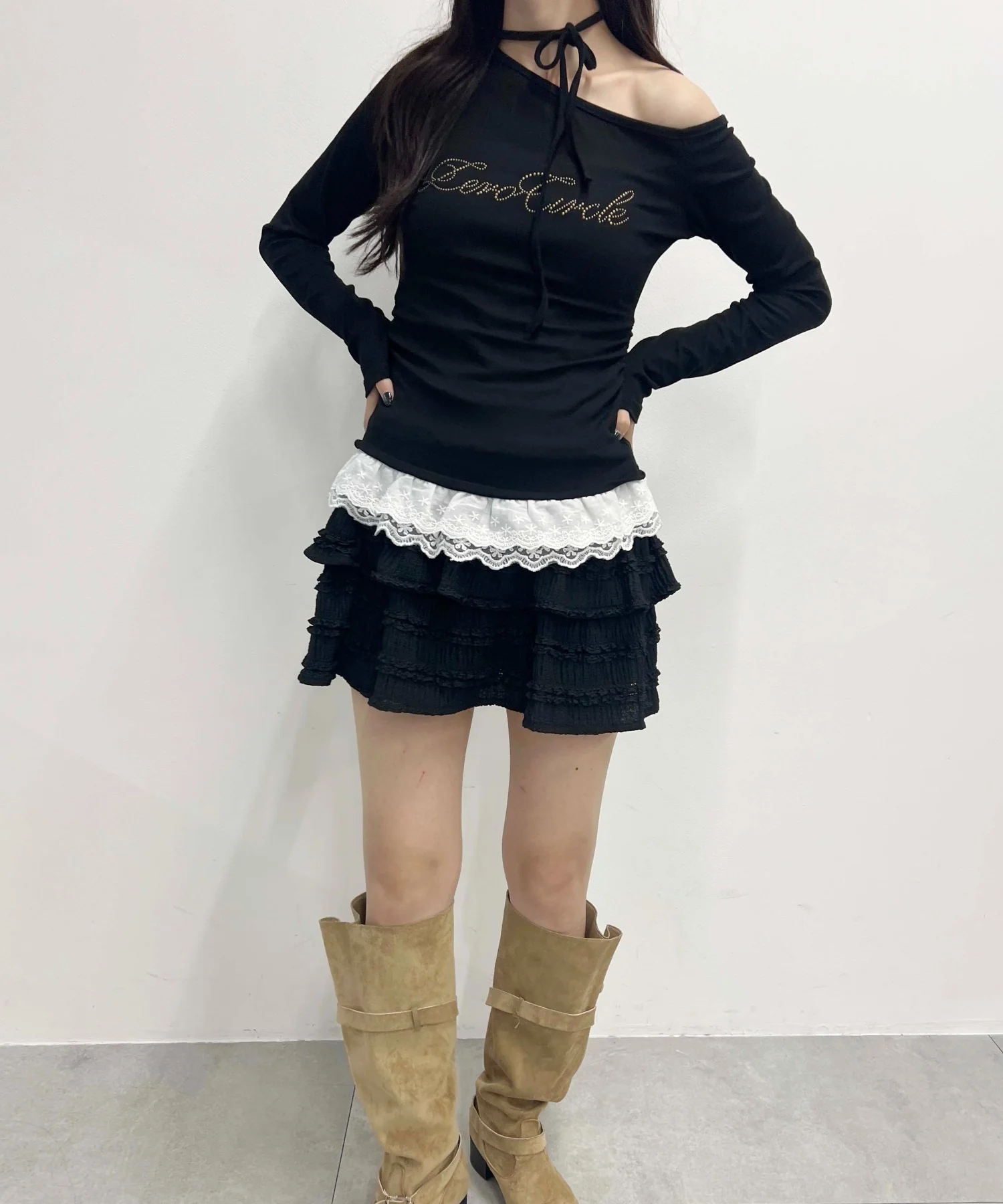 スタッズロゴヘムレーストップス - Image 10