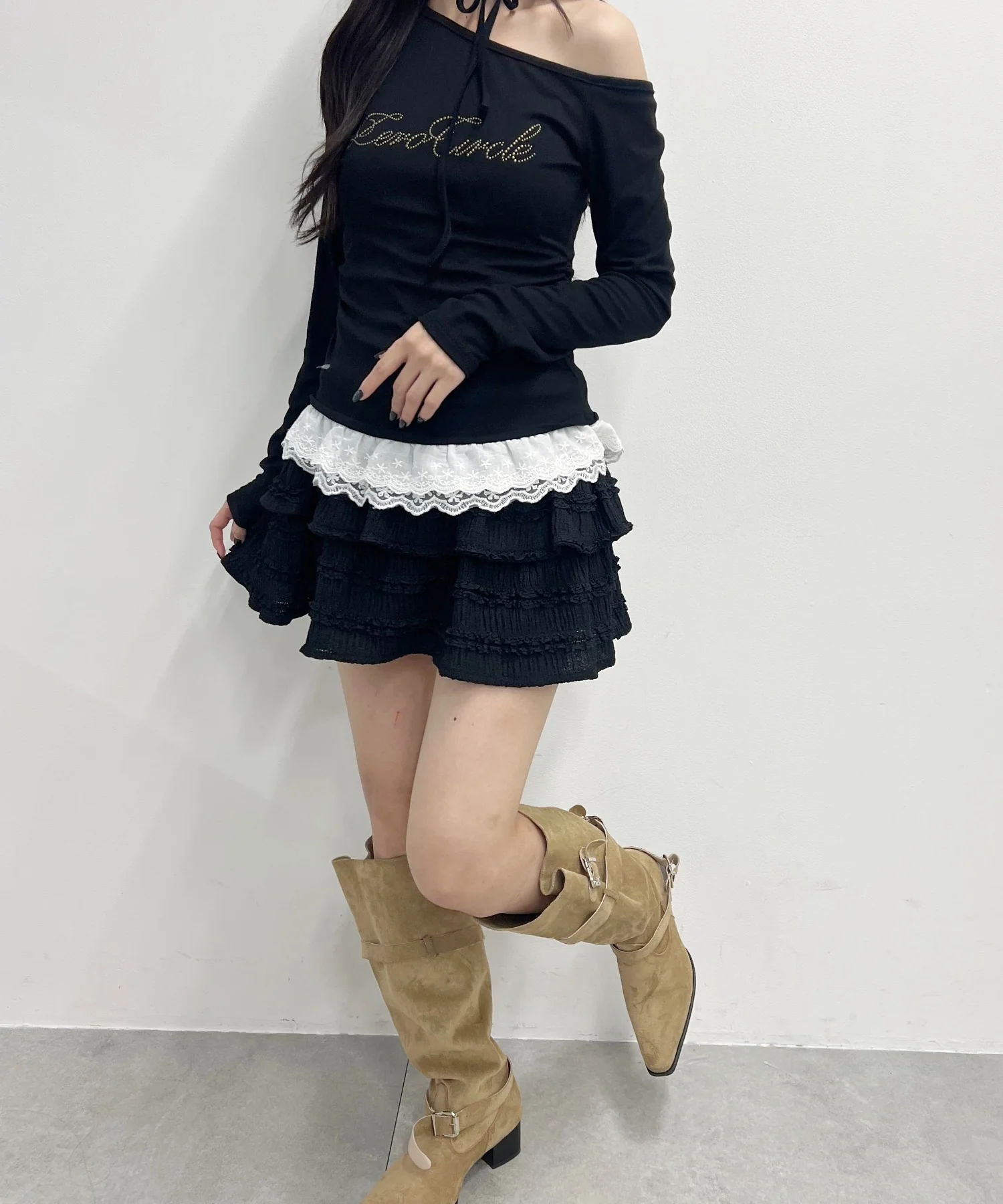 スタッズロゴヘムレーストップス - Image 12