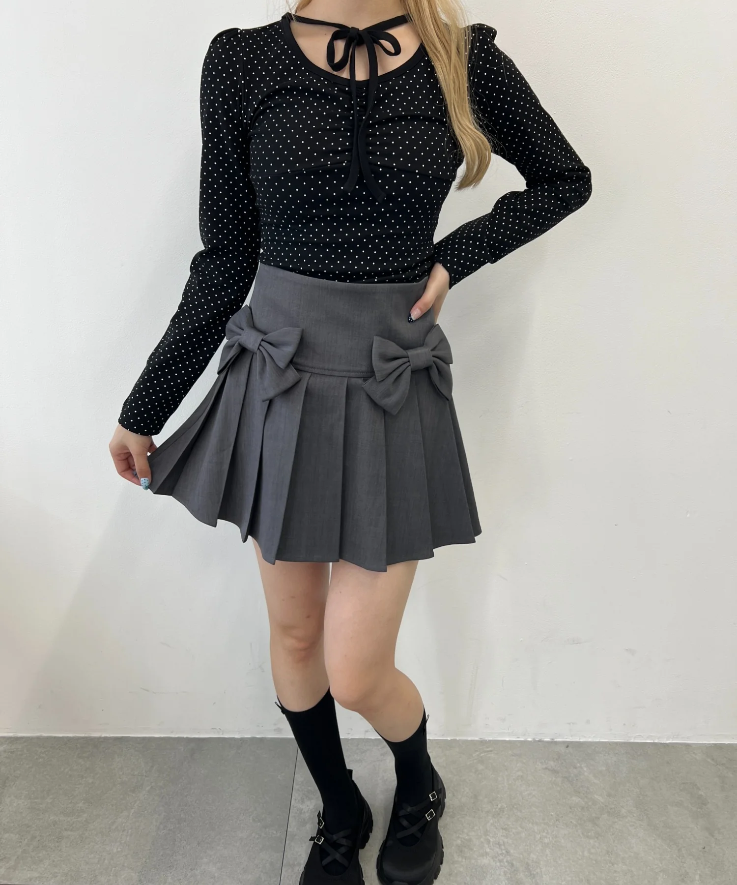 ダブルリボンプリーツスカート - Image 10