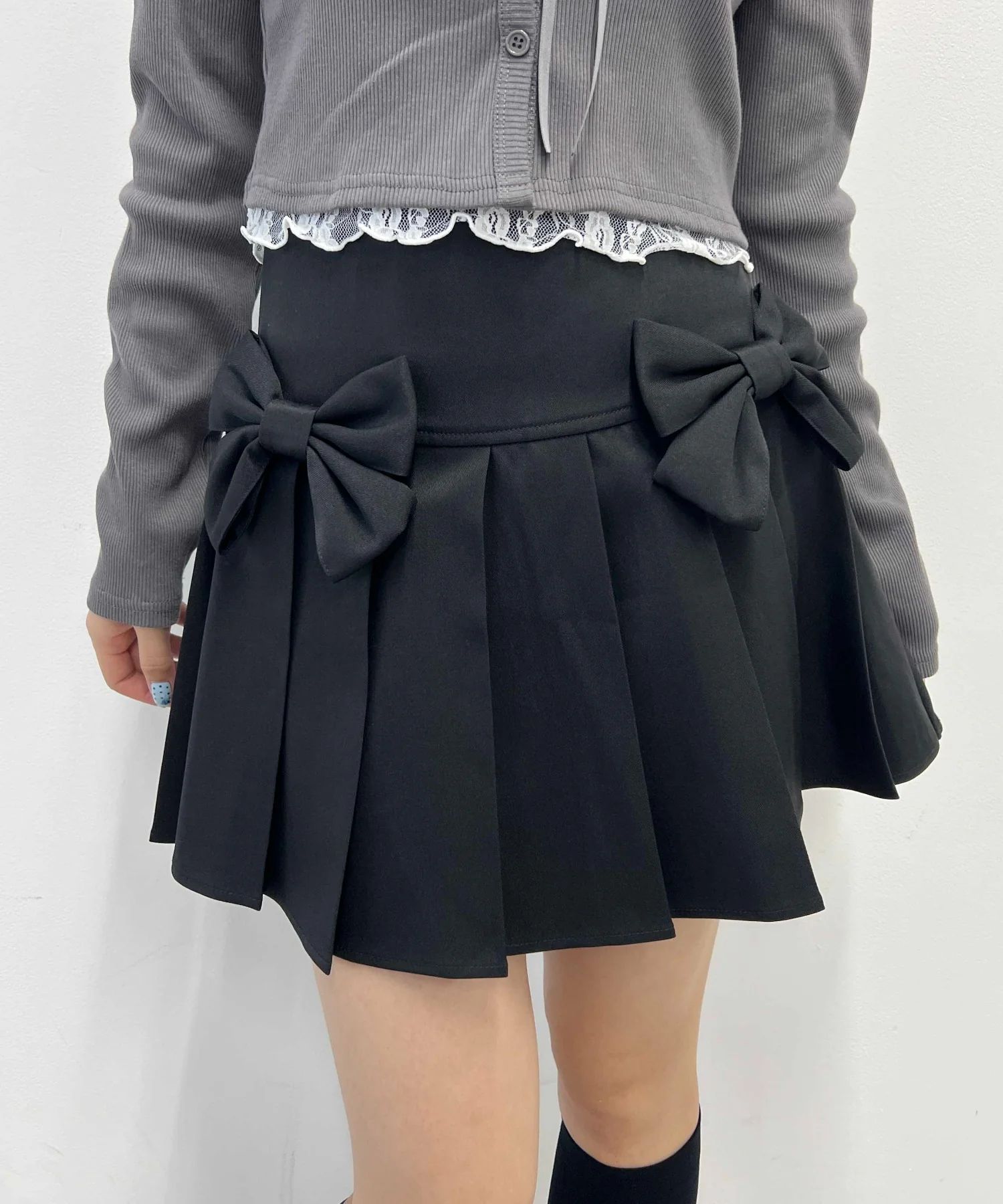ダブルリボンプリーツスカート - Image 12