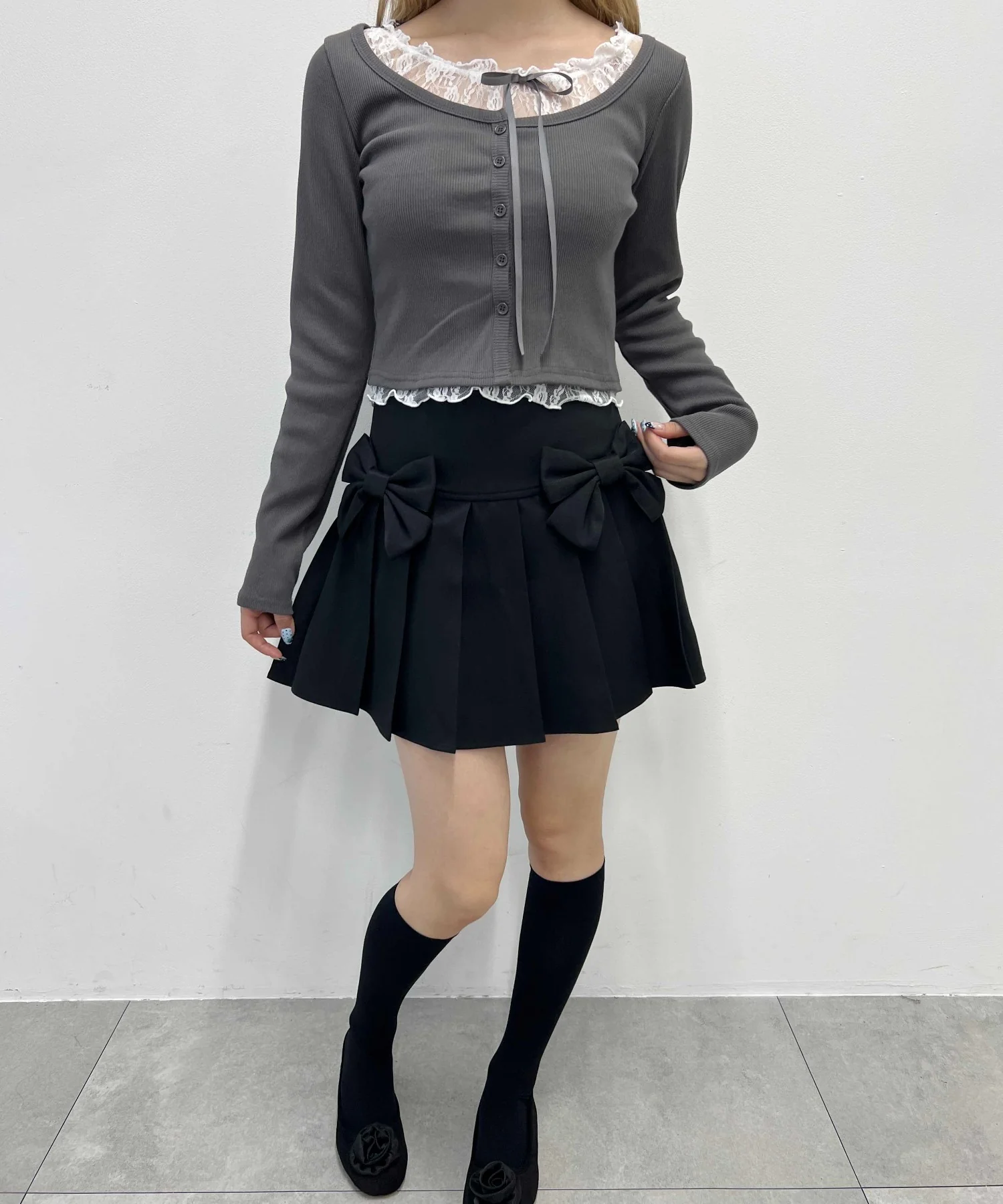 ダブルリボンプリーツスカート - Image 14