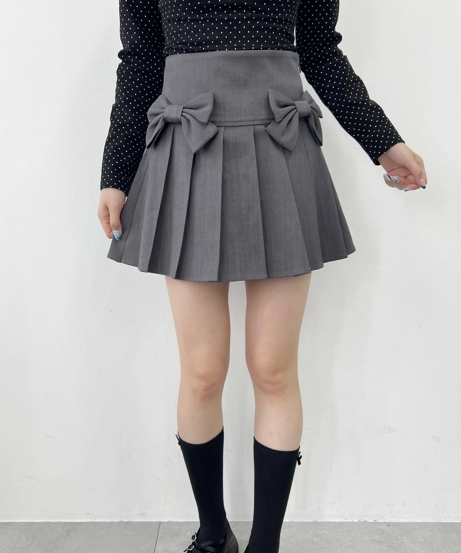 ダブルリボンプリーツスカート - Image 5