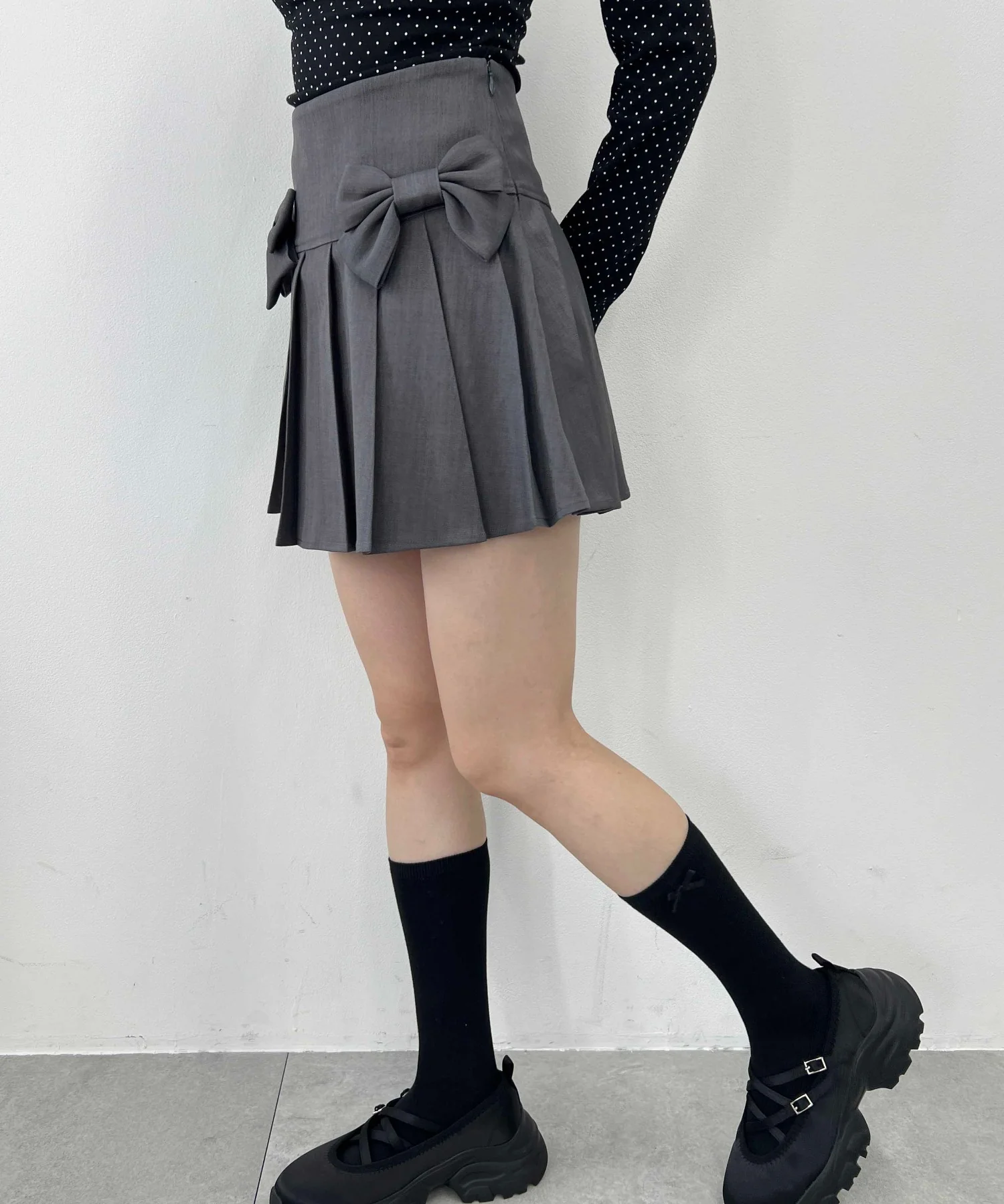 ダブルリボンプリーツスカート - Image 7