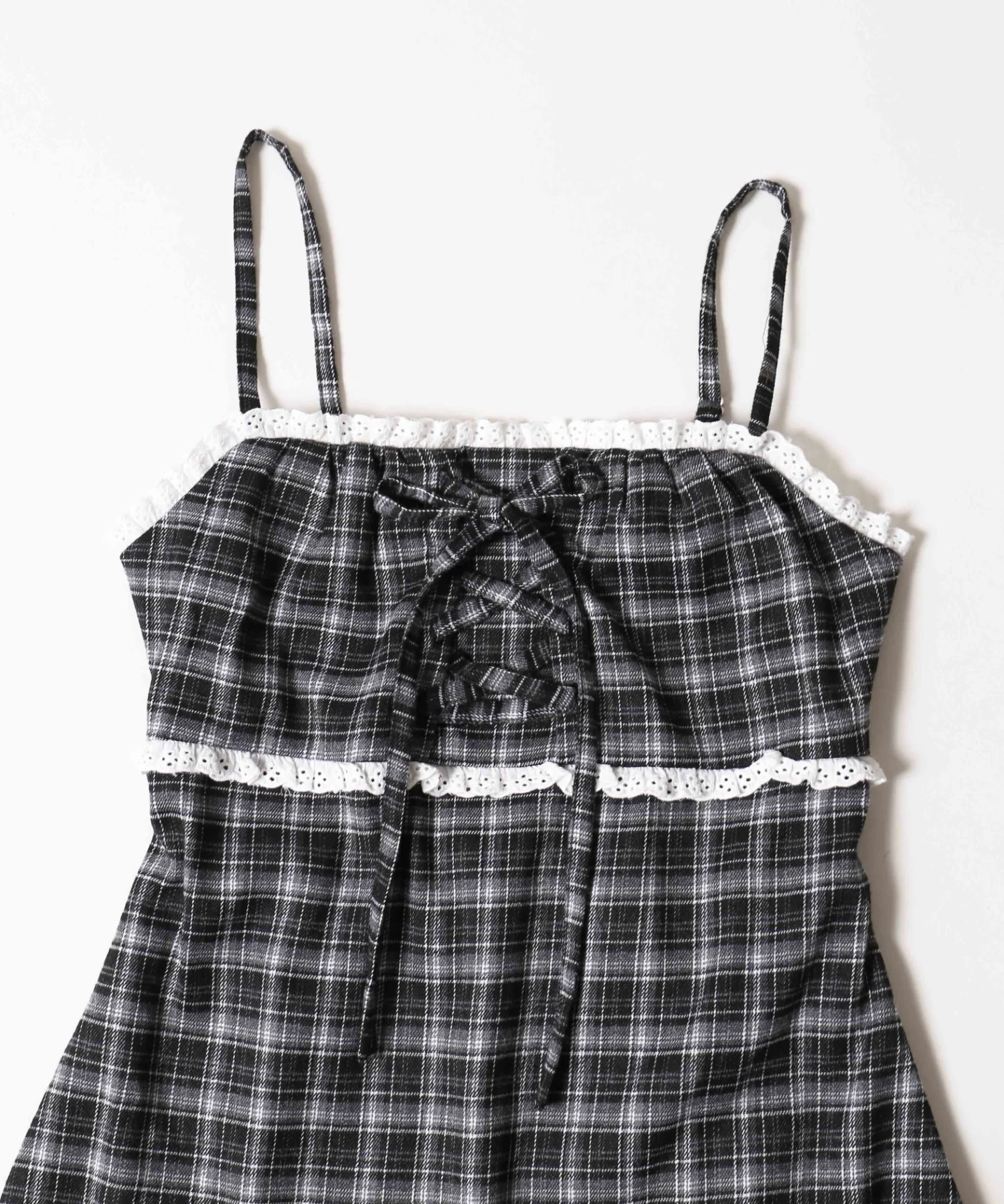 レースポイントチェックミニワンピース - Image 16